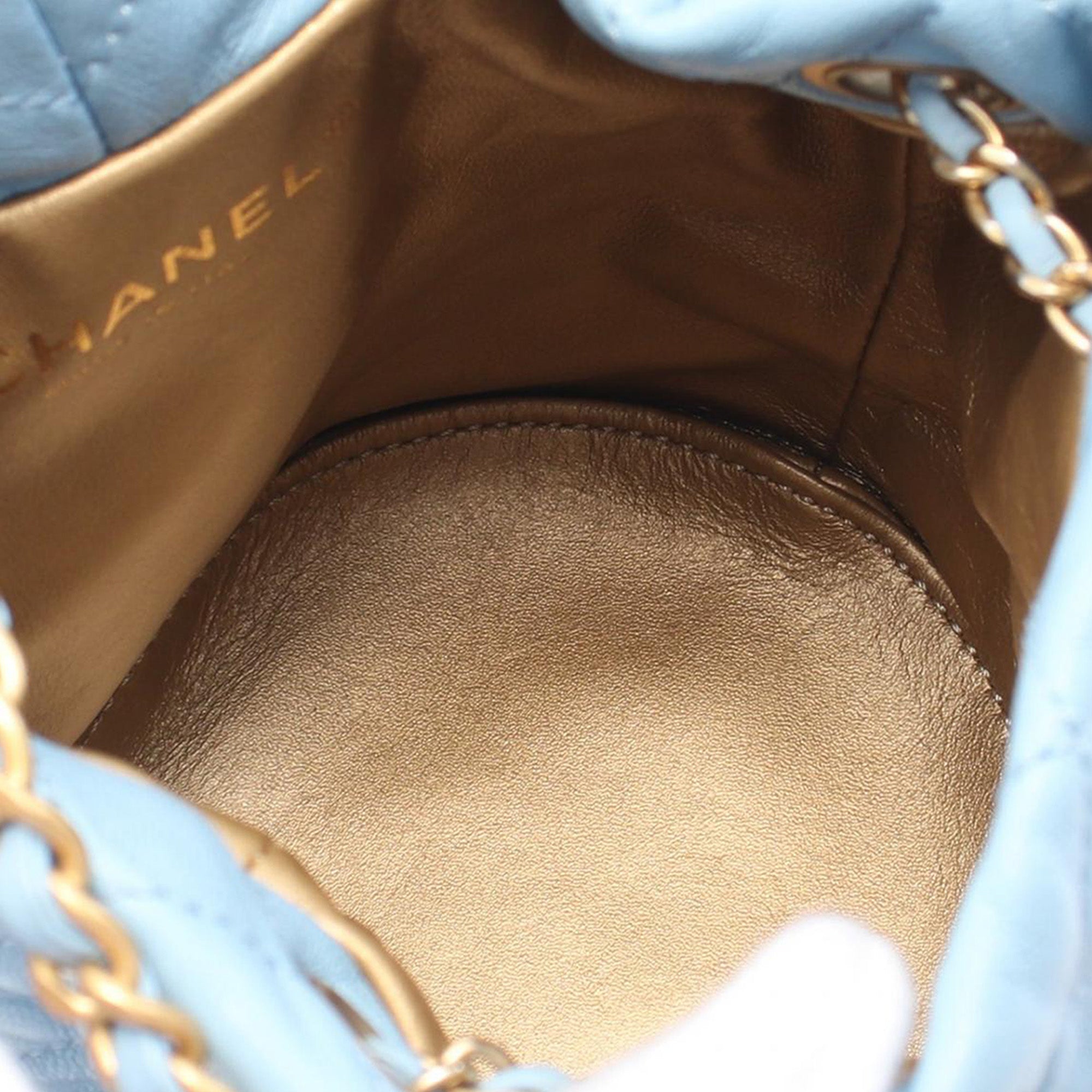Chanel Quilted Lambskin Pearl Crush Bucket Bag - image 4