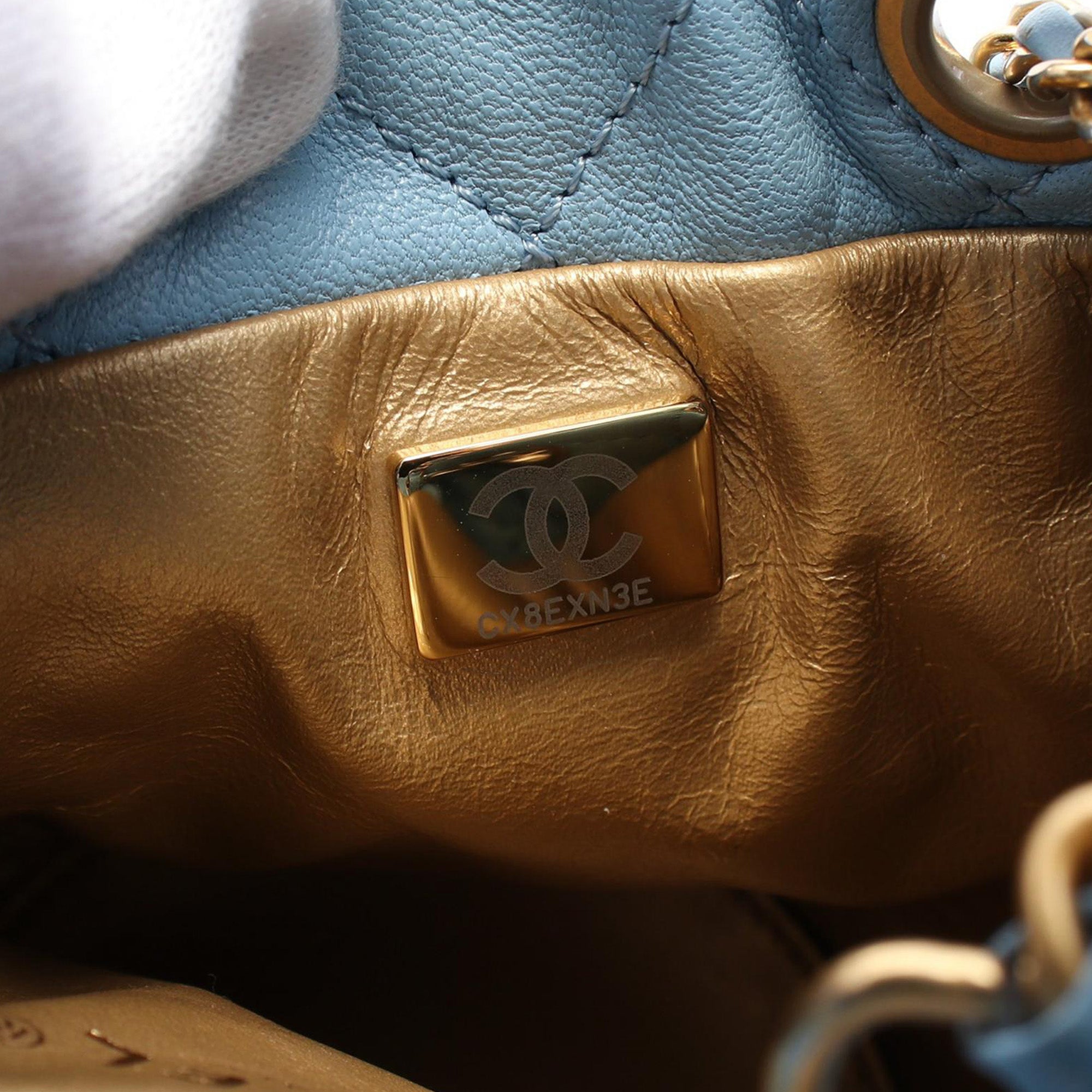 Chanel Quilted Lambskin Pearl Crush Bucket Bag - image 6
