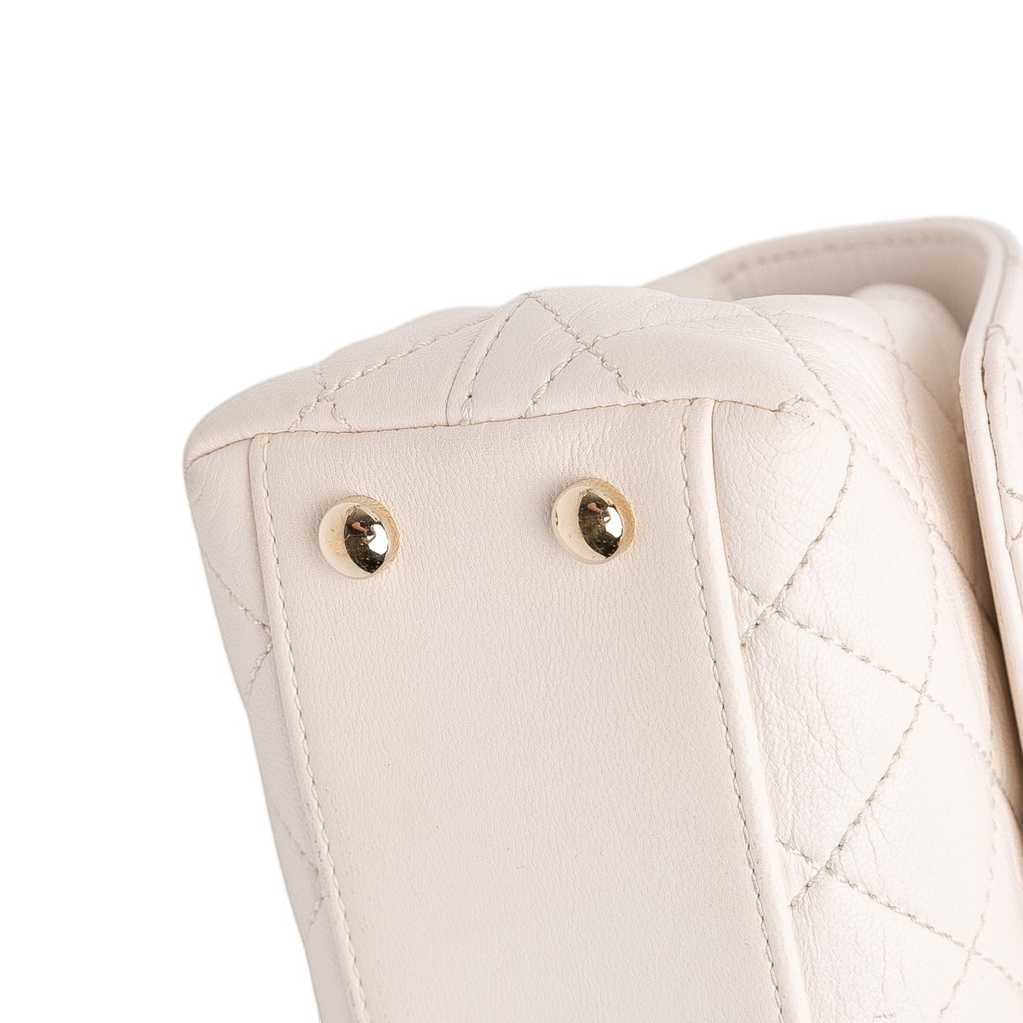 Chanel Extra Mini Quilted Goatskin Rainbow Top Handle Flap - image 7