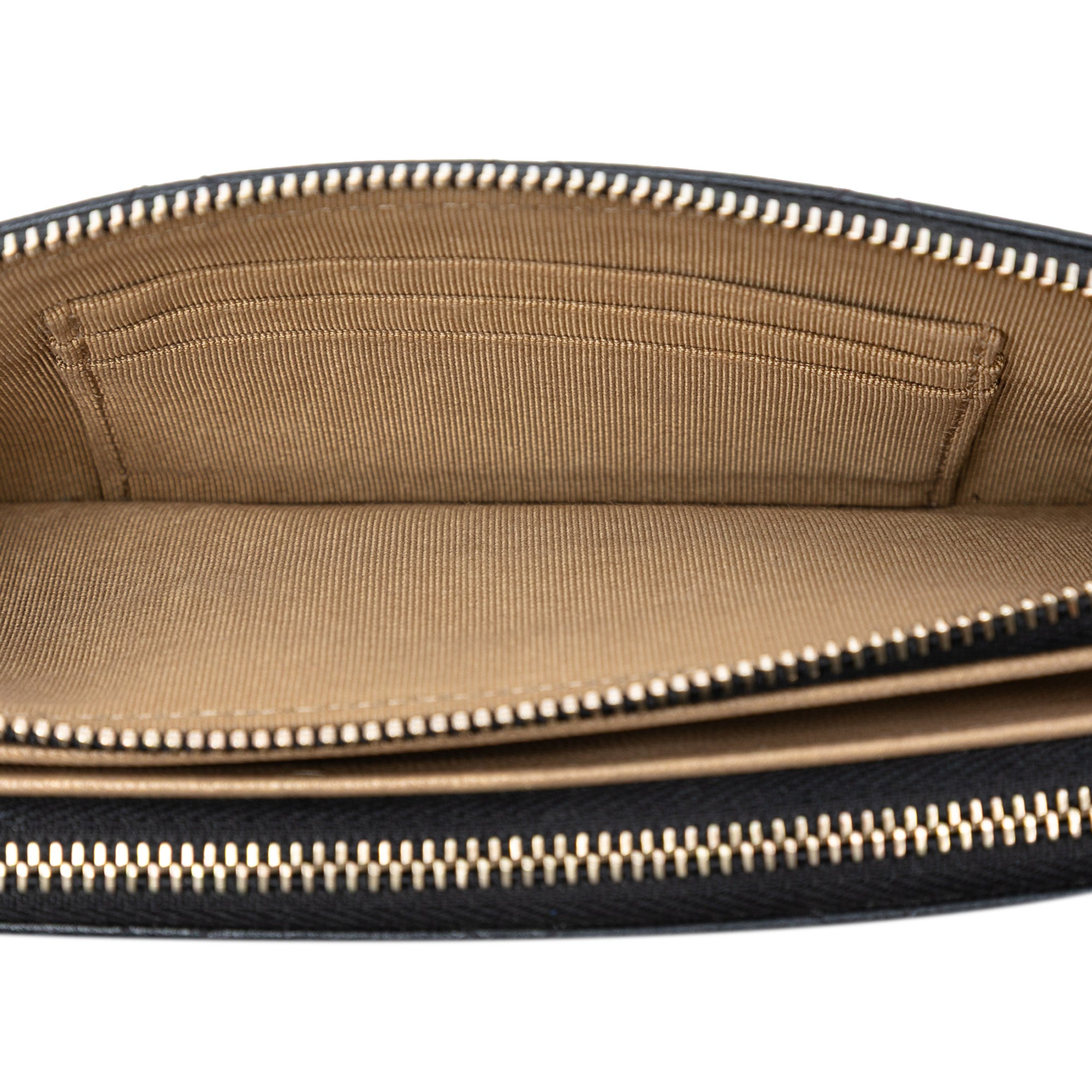 Chanel CC Quilted Goatskin Chic Pearls Double Zip Clutch With Chain - image 4