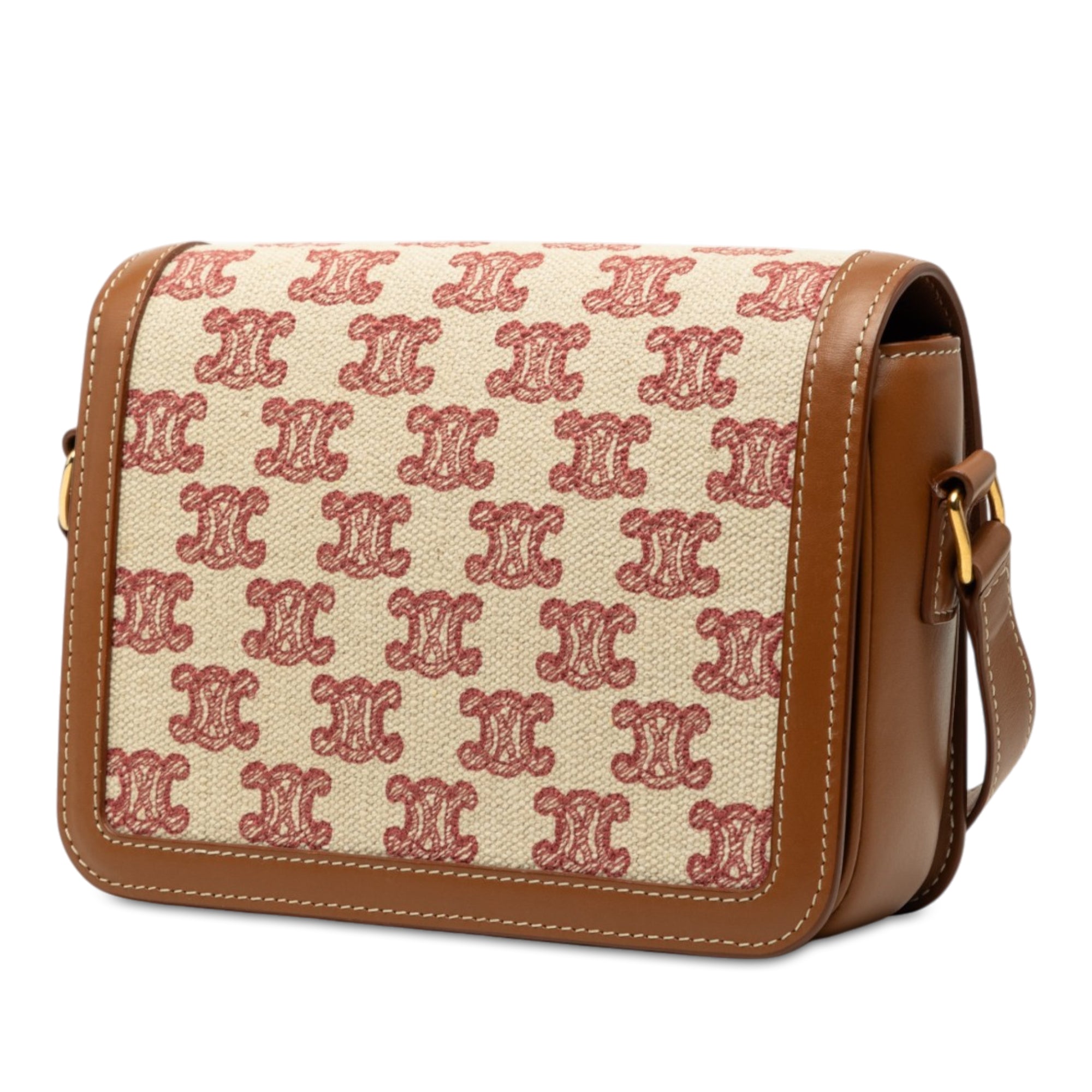 Celine Teen Embroidered Canvas and Calfskin Triomphe Crossbody - image 2