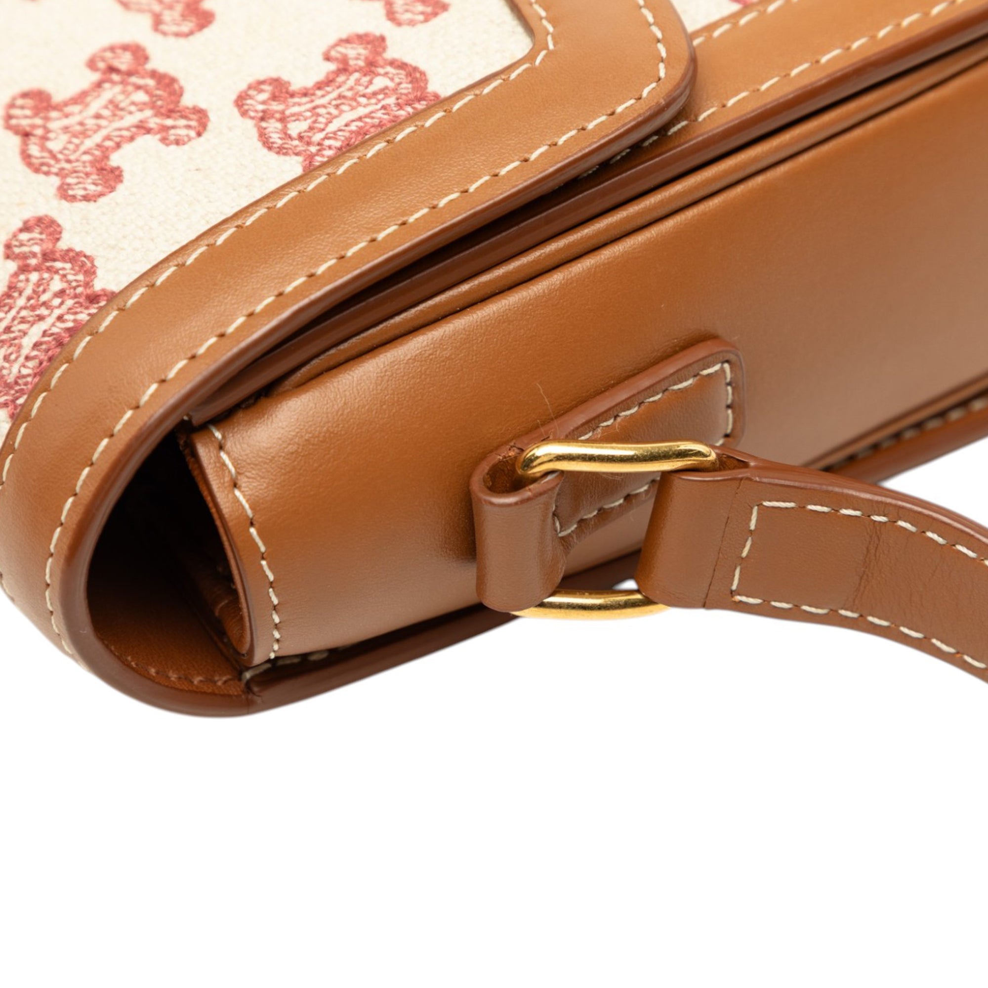 Celine Teen Embroidered Canvas and Calfskin Triomphe Crossbody - image 7
