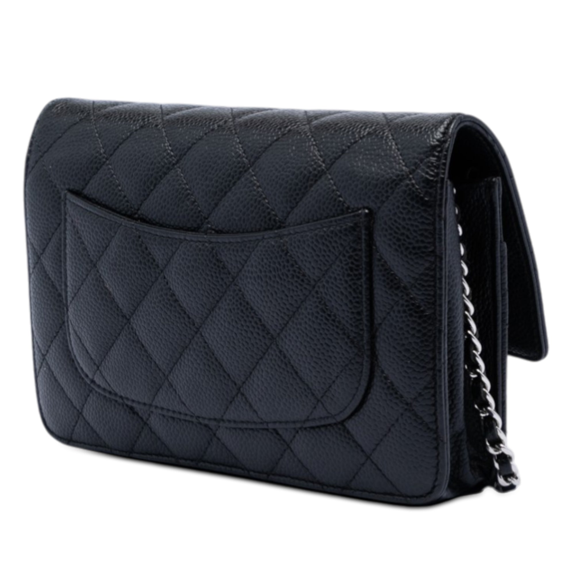 Chanel CC Quilted Caviar Wallet on Chain - image 2