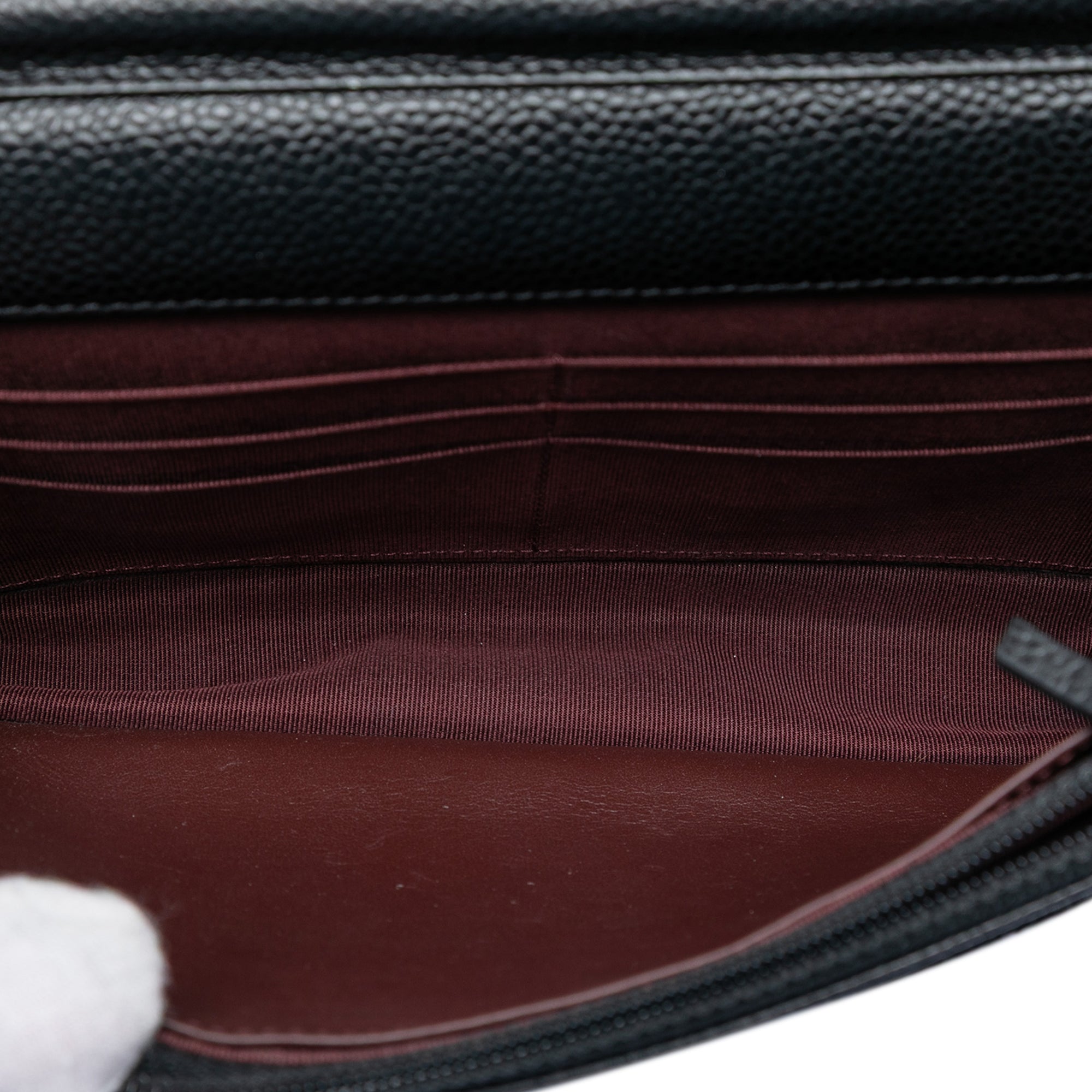 Chanel CC Quilted Caviar Wallet on Chain - image 4