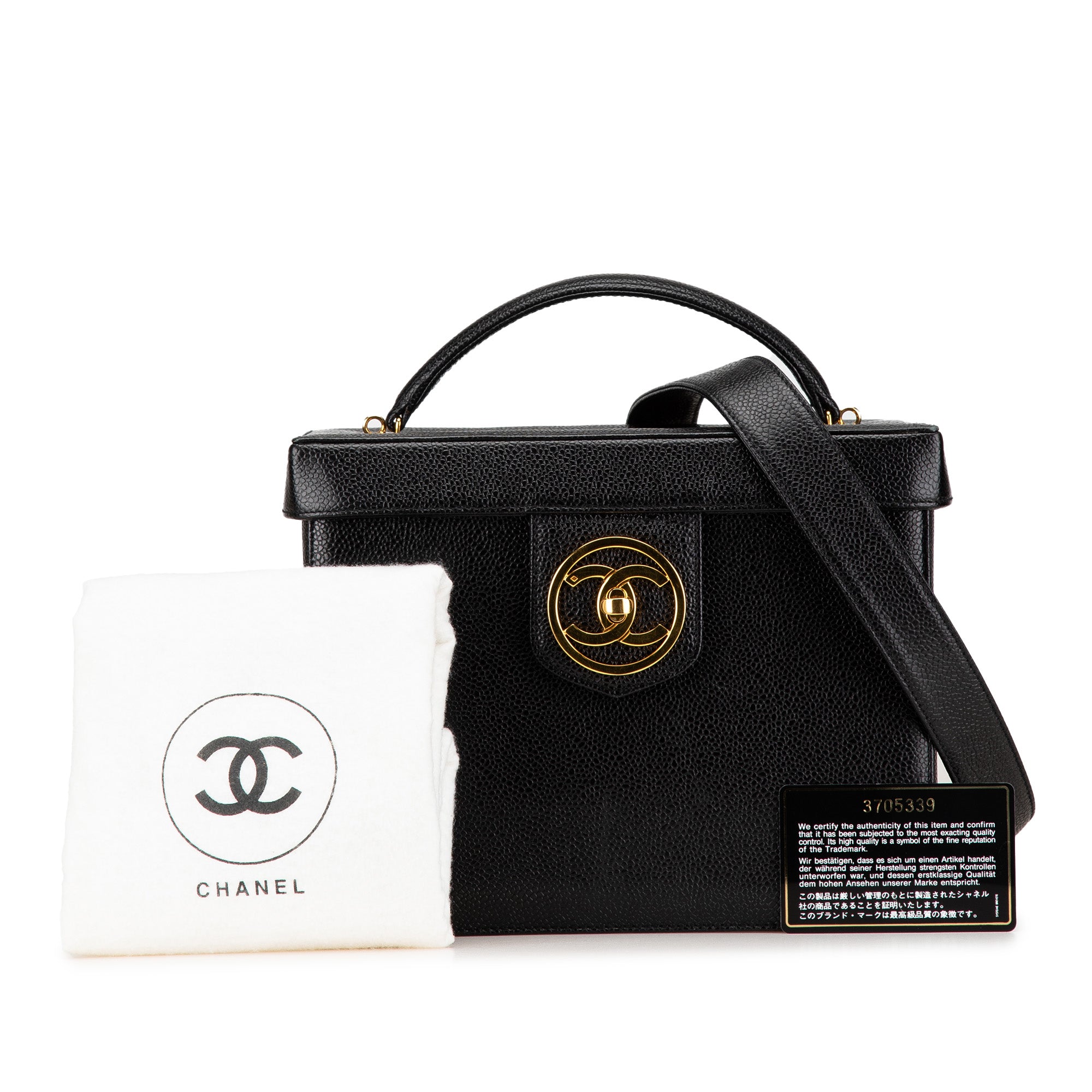 Chanel CC Caviar Vanity Box Case - image 15