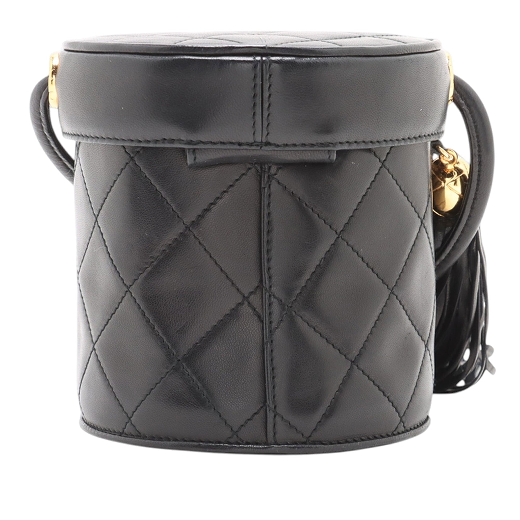 Chanel CC Quilted Lambskin Fringe Crossbody - image 2