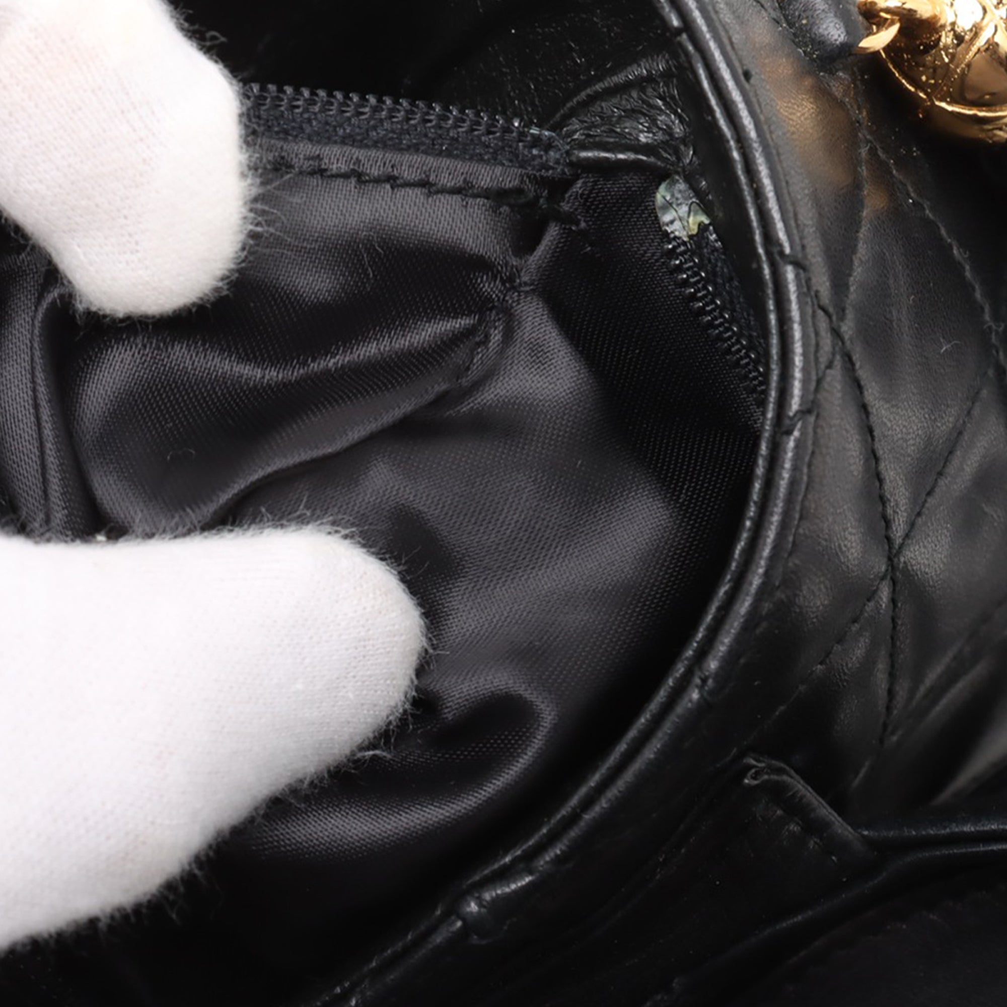 Chanel CC Quilted Lambskin Fringe Crossbody - image 8