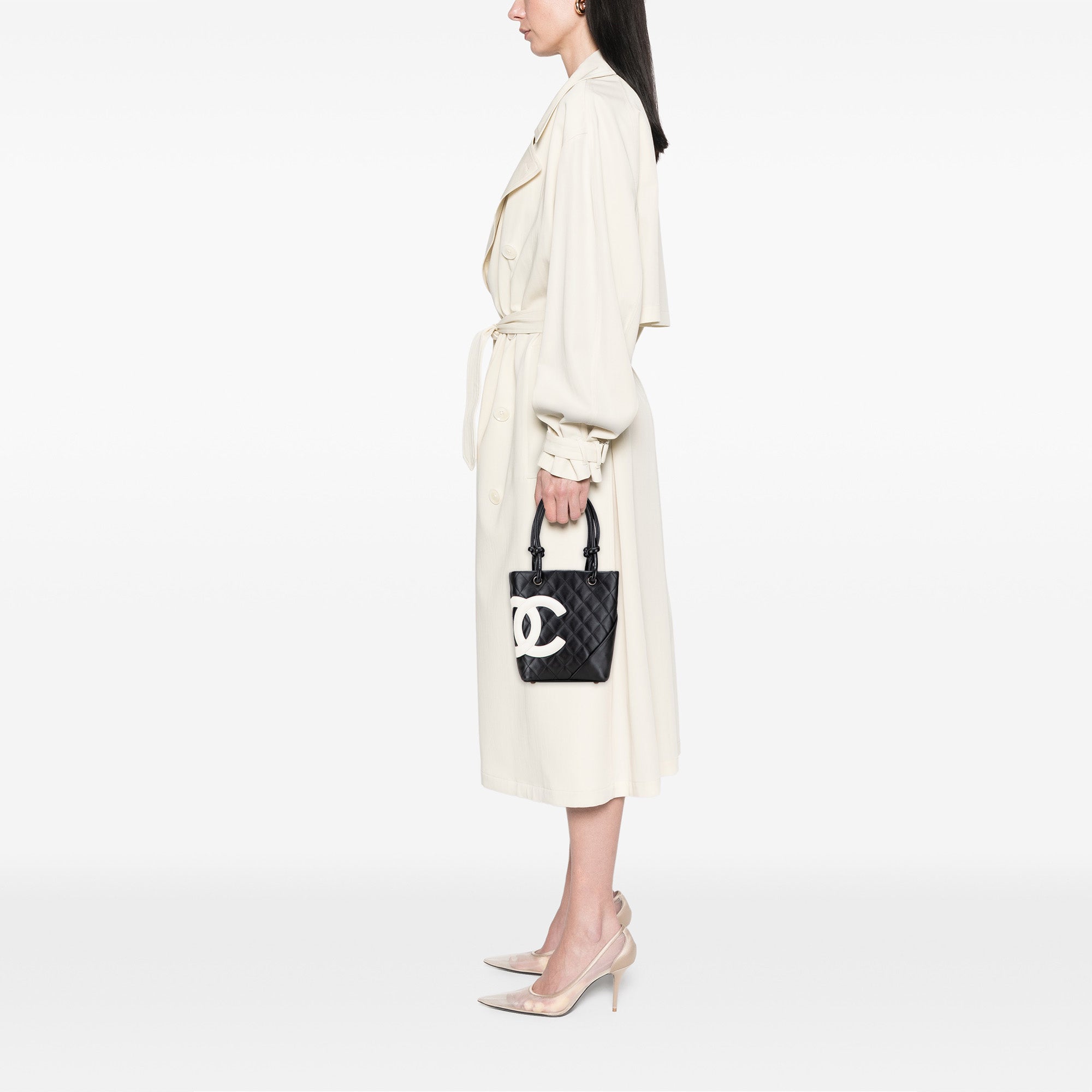 Chanel Small Quilted Lambskin Cambon Ligne Tote - image 10