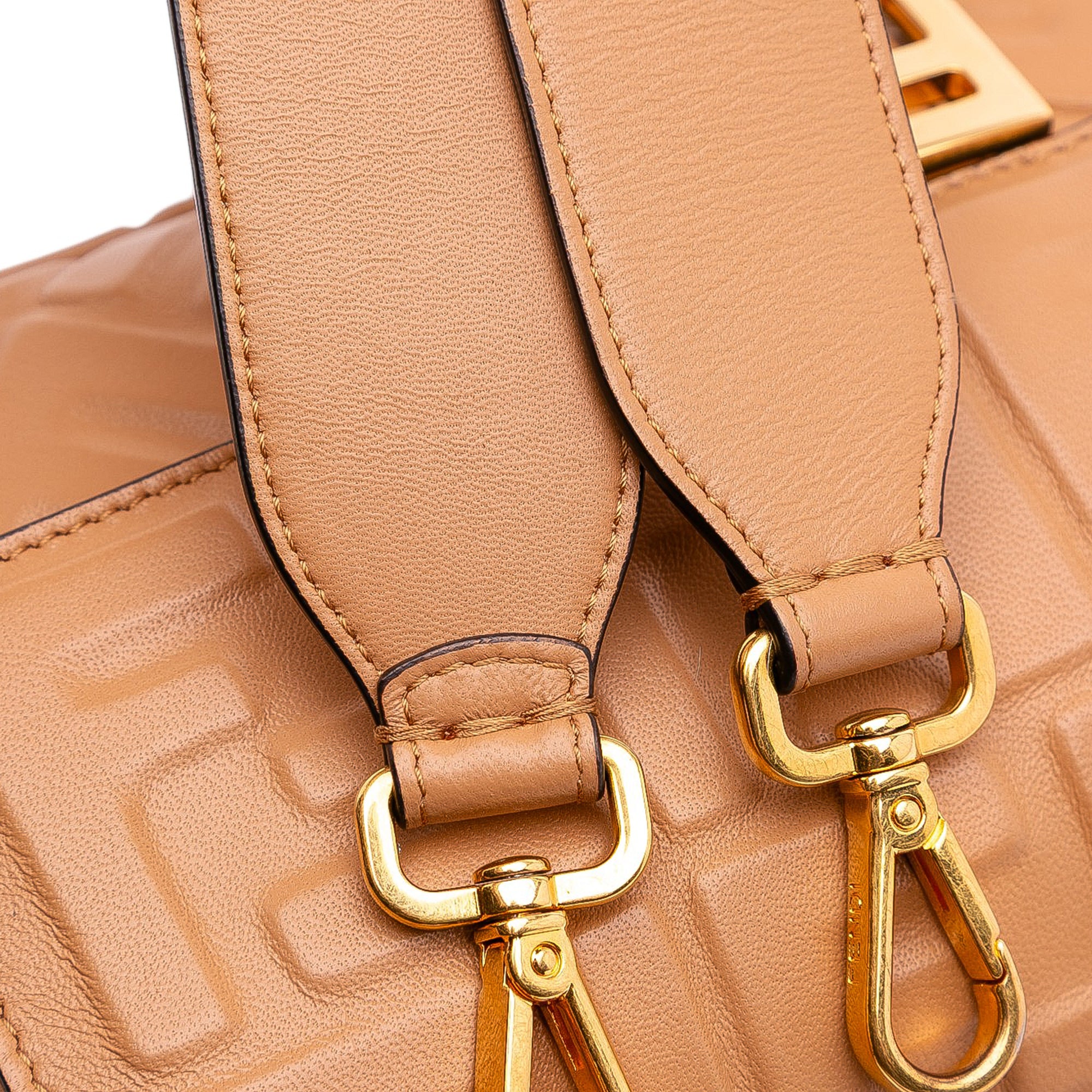 Fendi Zucca Embossed Leather Baguette Satchel - image 11