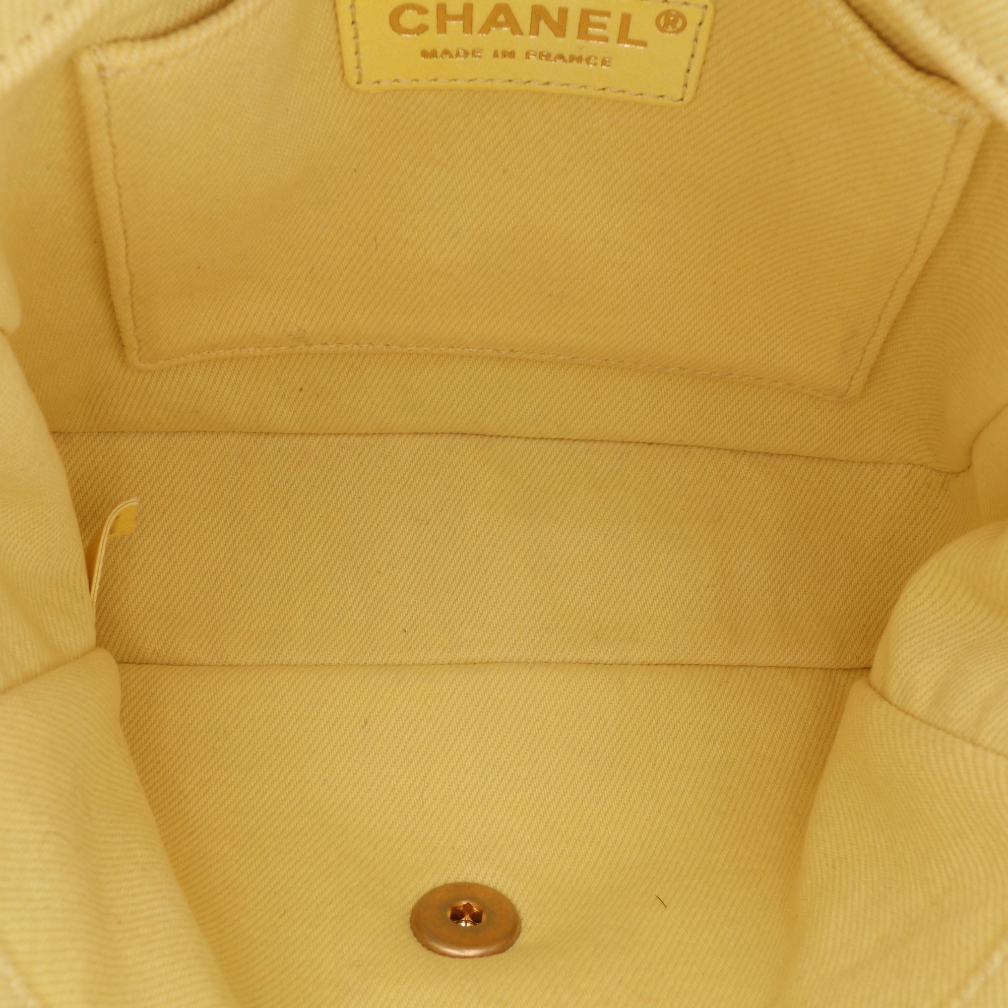 Chanel Small Chevron Denim Fringe Coco Flap - image 4