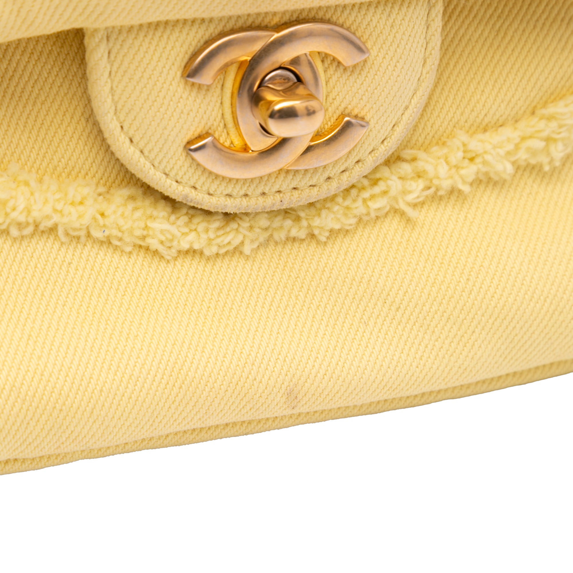 Chanel Small Chevron Denim Fringe Coco Flap - image 7