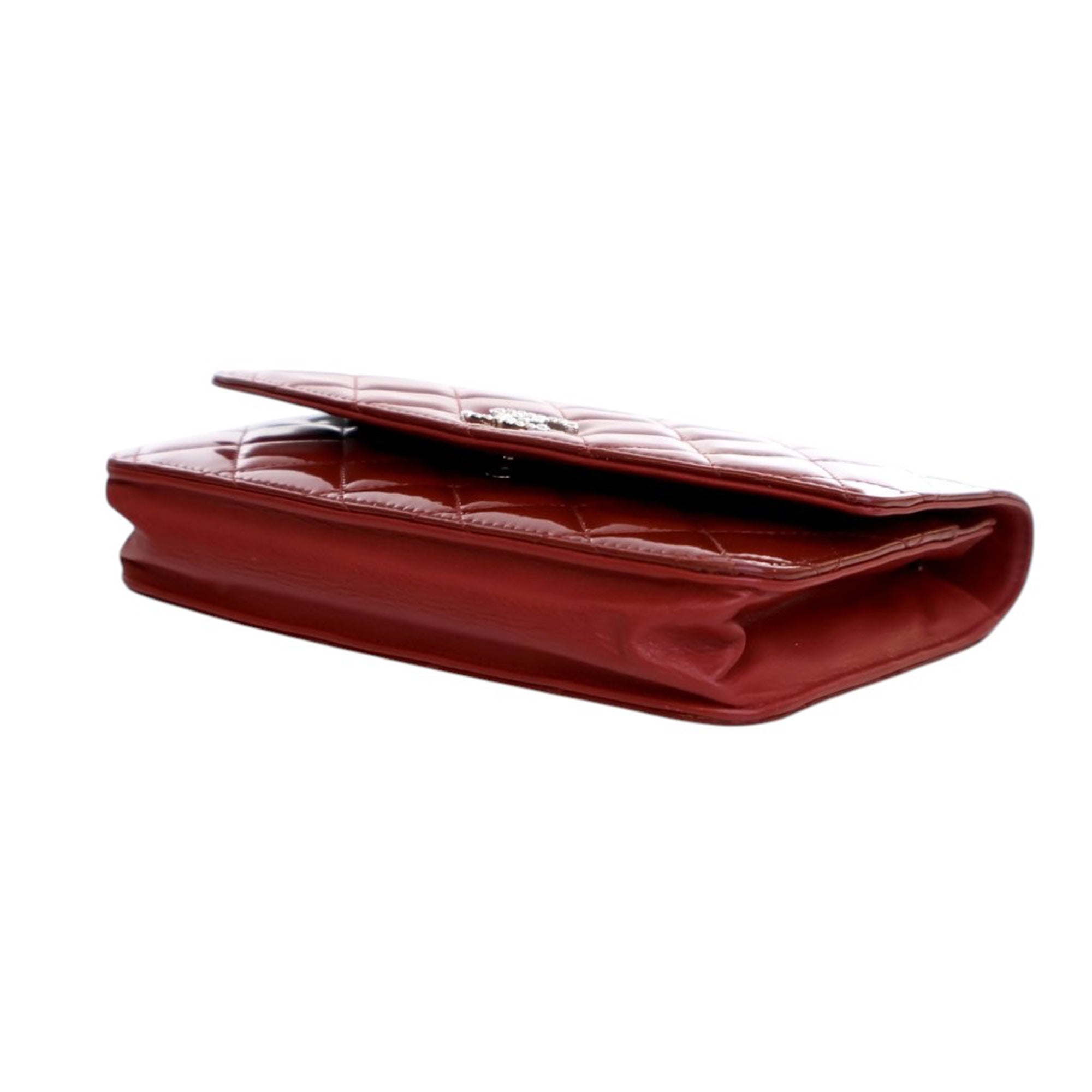 Chanel CC Quilted Patent Brilliant Wallet On Chain - image 11