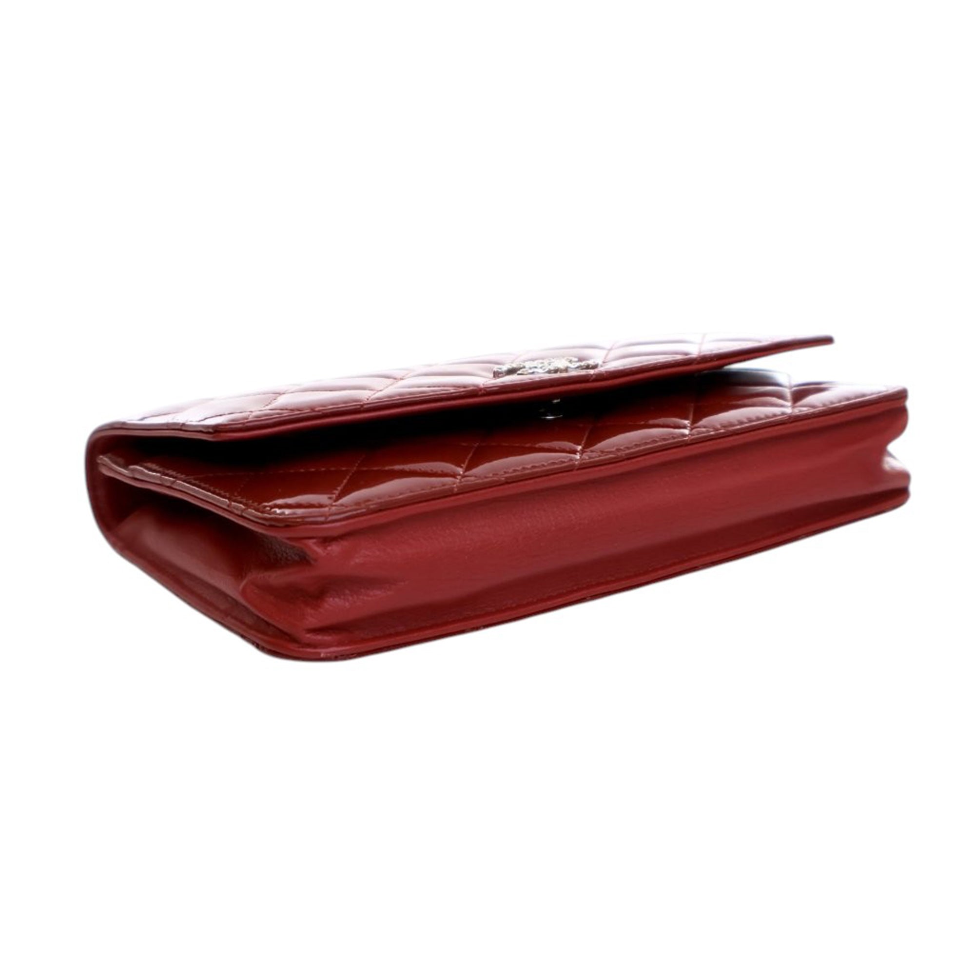 Chanel CC Quilted Patent Brilliant Wallet On Chain - image 12
