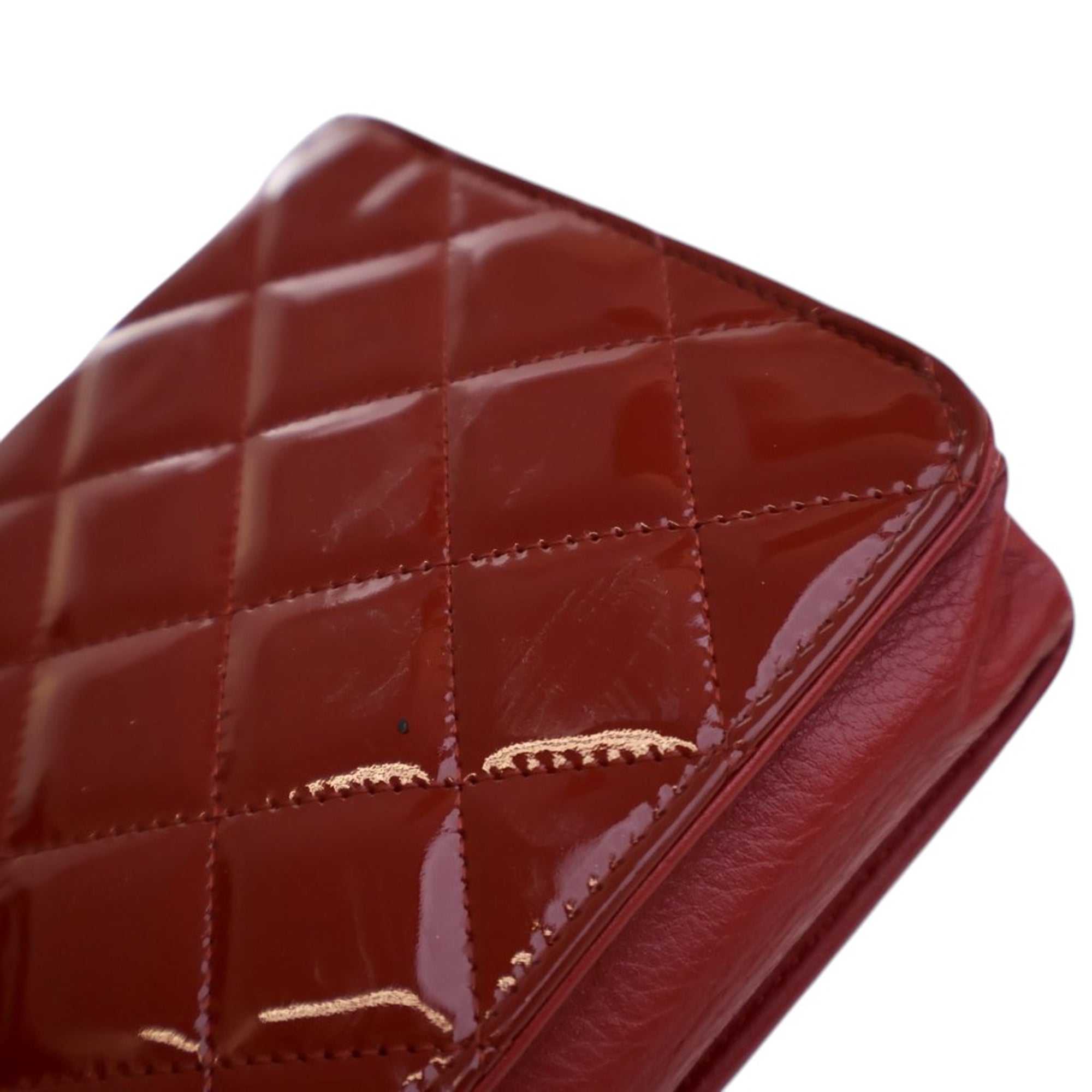 Chanel CC Quilted Patent Brilliant Wallet On Chain - image 9