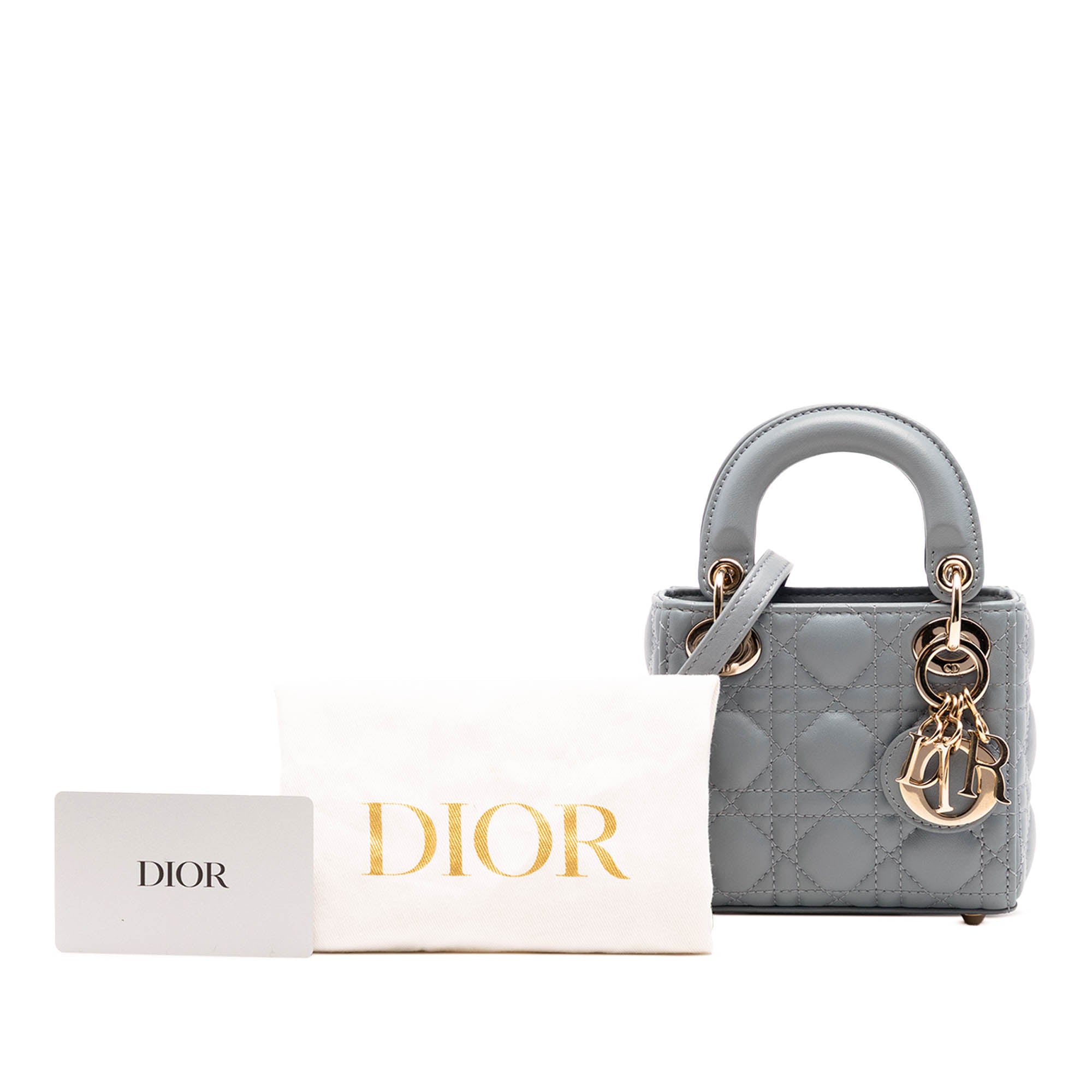 Dior Micro Lambskin Cannage Lady Dior - image 7