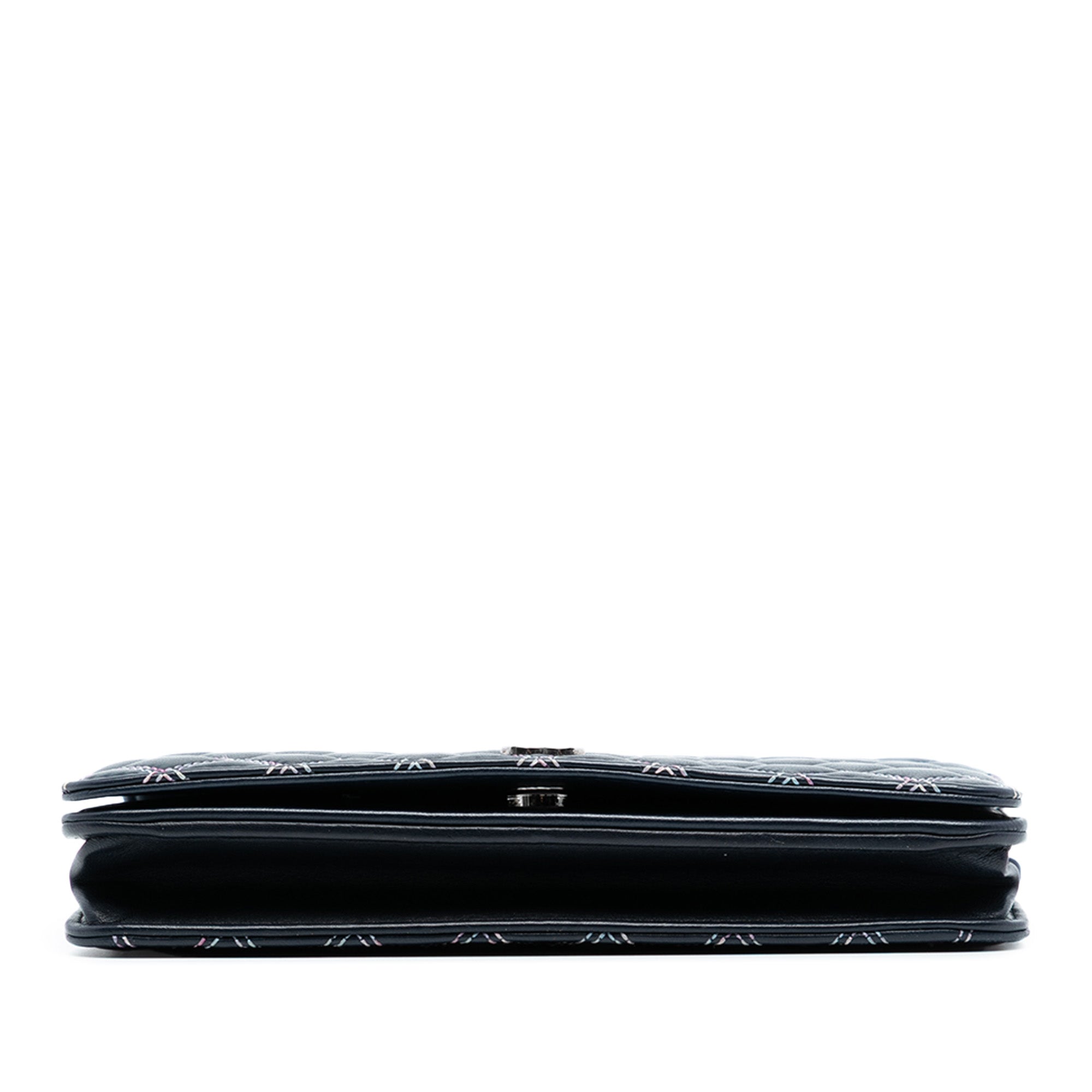 Chanel CC Quilted Lambskin Double Stitch Wallet On Chain - image 3
