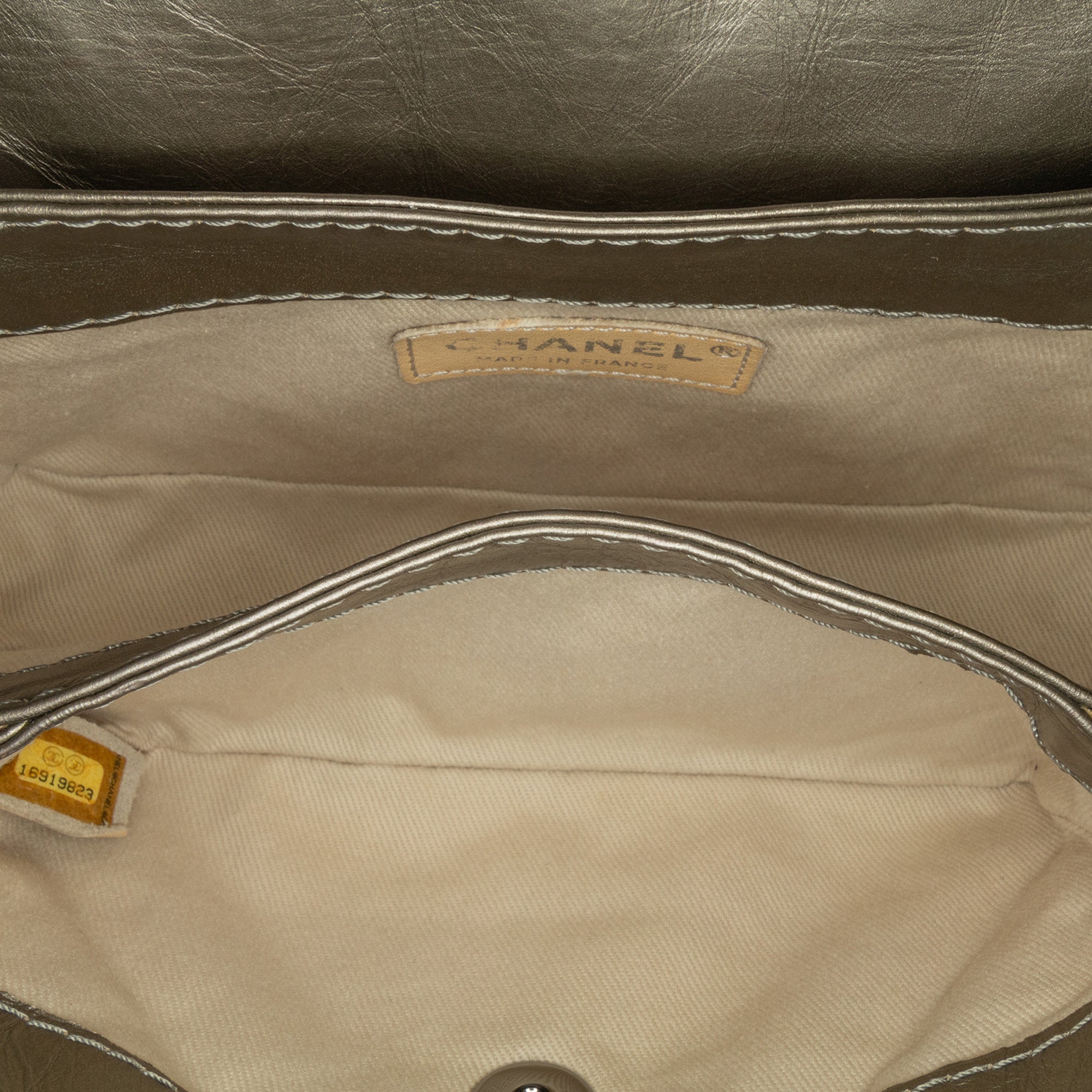 Chanel Mini Quilted Metallic Calfskin Lady Pearly Flap - image 4