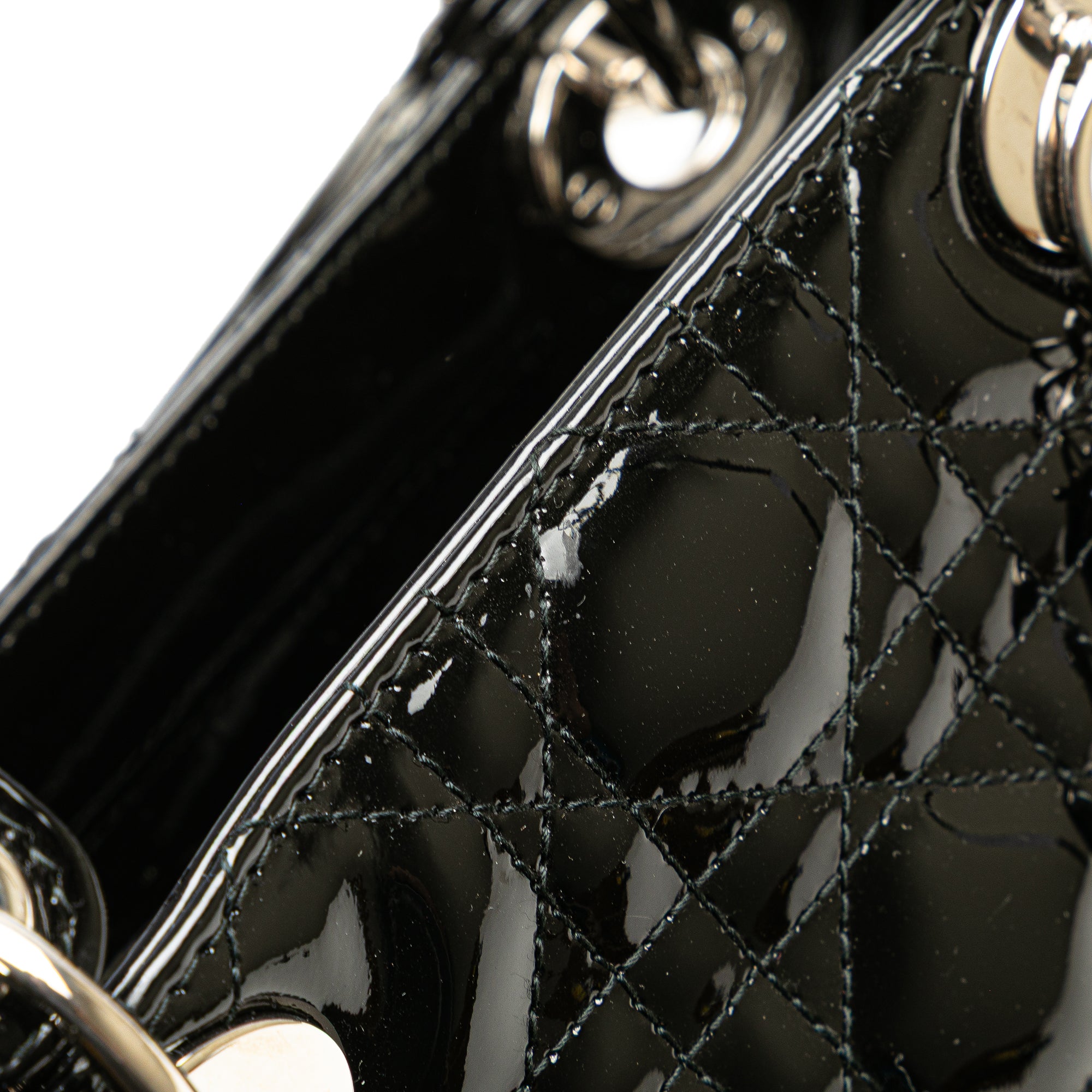 Dior Large Patent Cannage Lady Dior - image 9