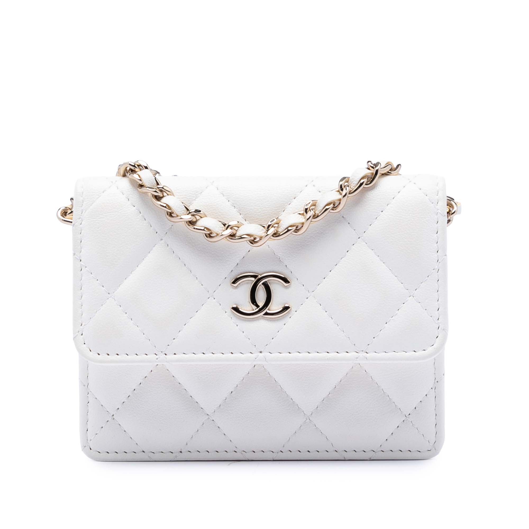 Chanel Quilted Lambskin My Chanel Lady Card Holder On Chain - image 1