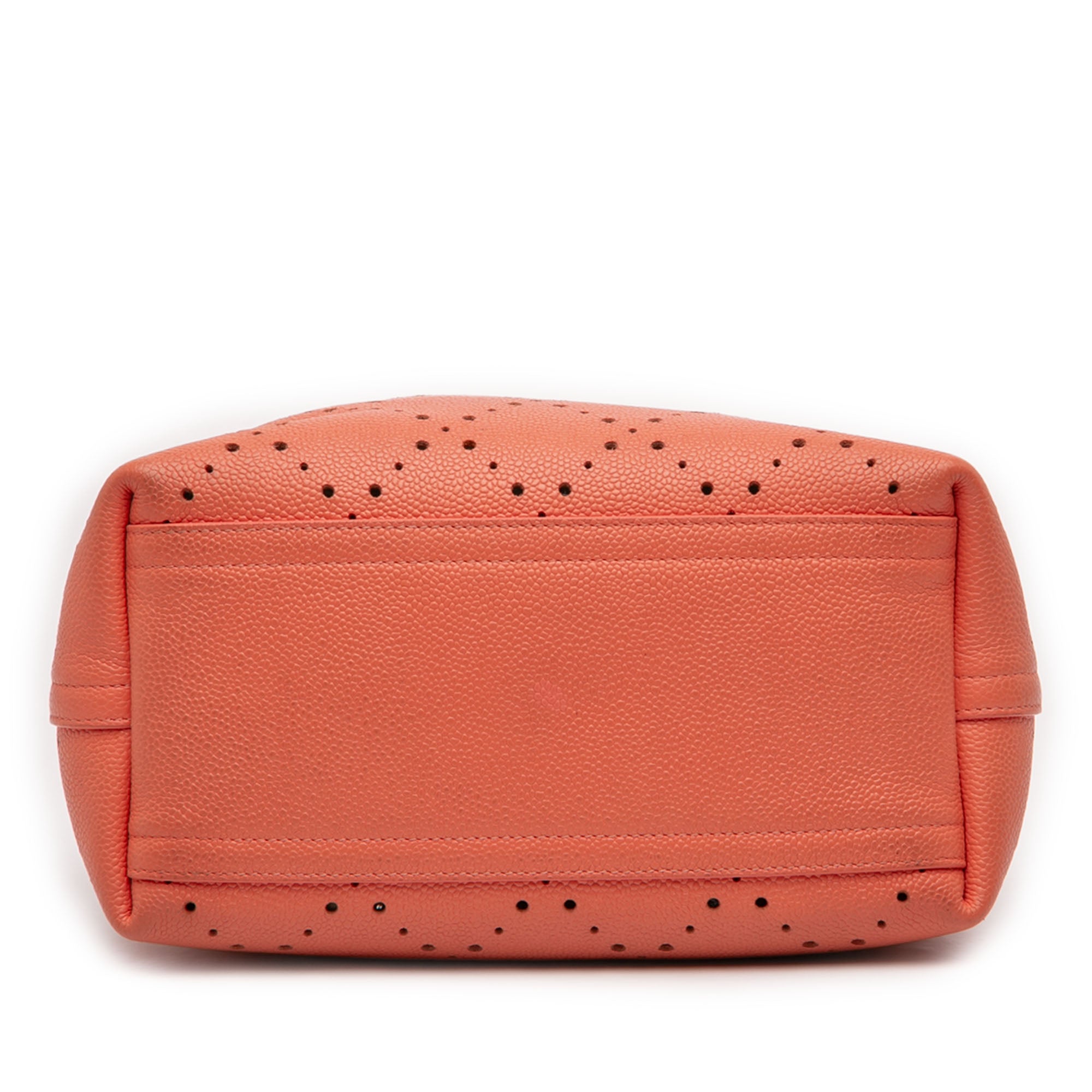 Chanel Medium CC Perforated Caviar Drawstring Bucket Bag - image 3