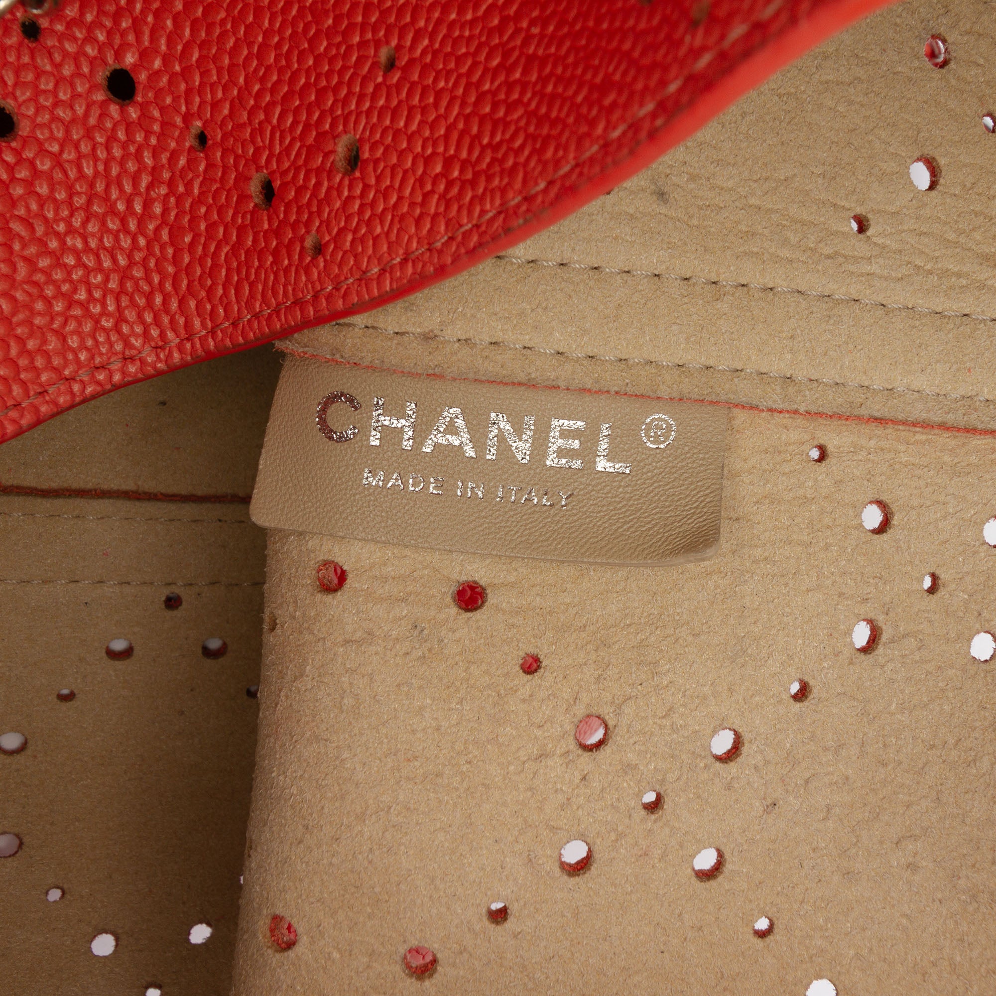 Chanel Medium CC Perforated Caviar Drawstring Bucket Bag - image 5