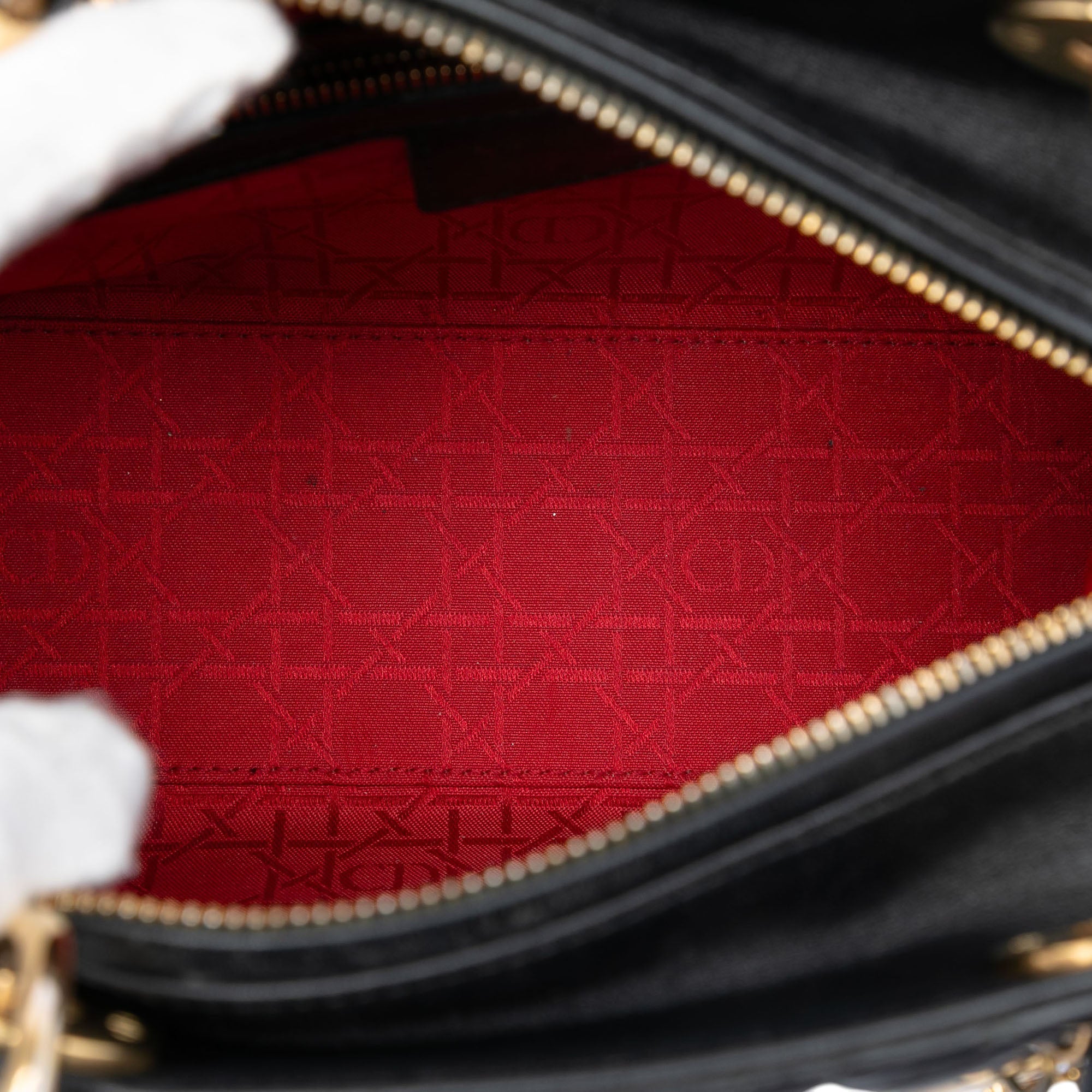 Dior Medium Lambskin Cannage Lady Dior - image 4