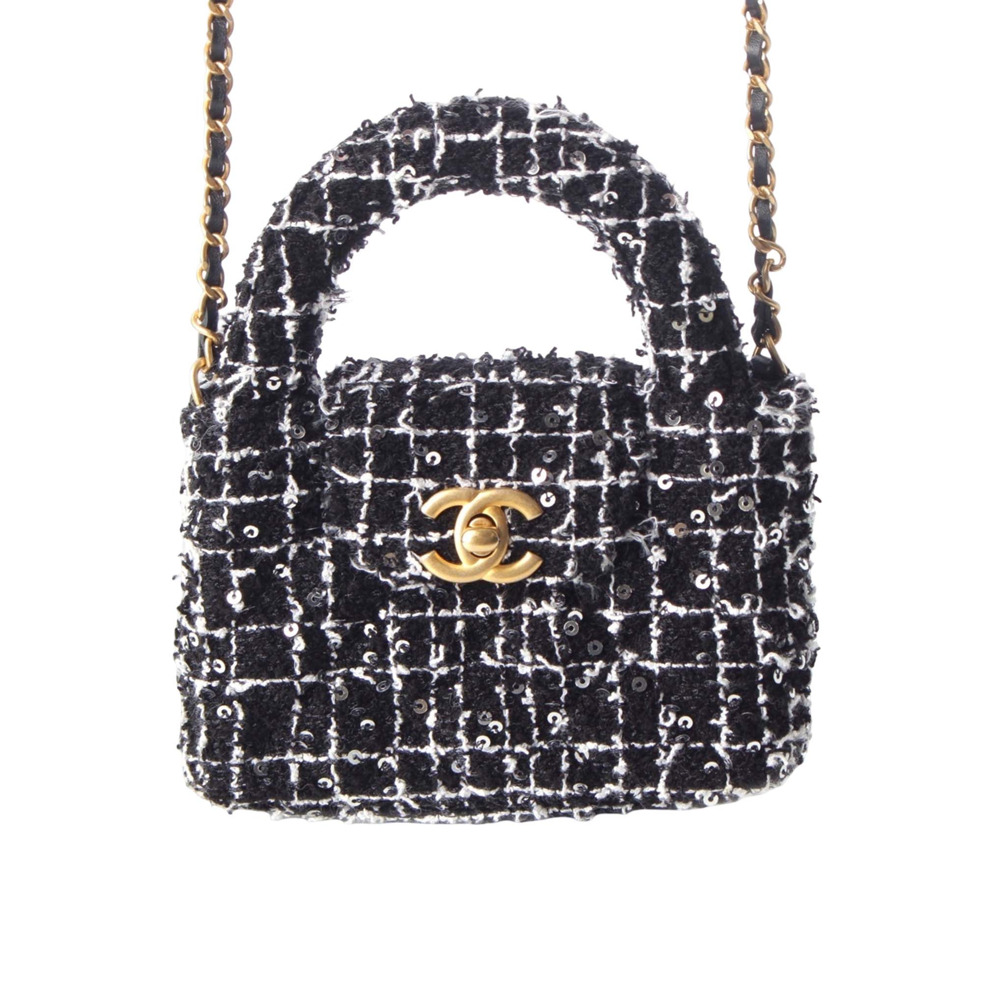 Chanel Nano Tweed Kelly Clutch on Chain - image 1
