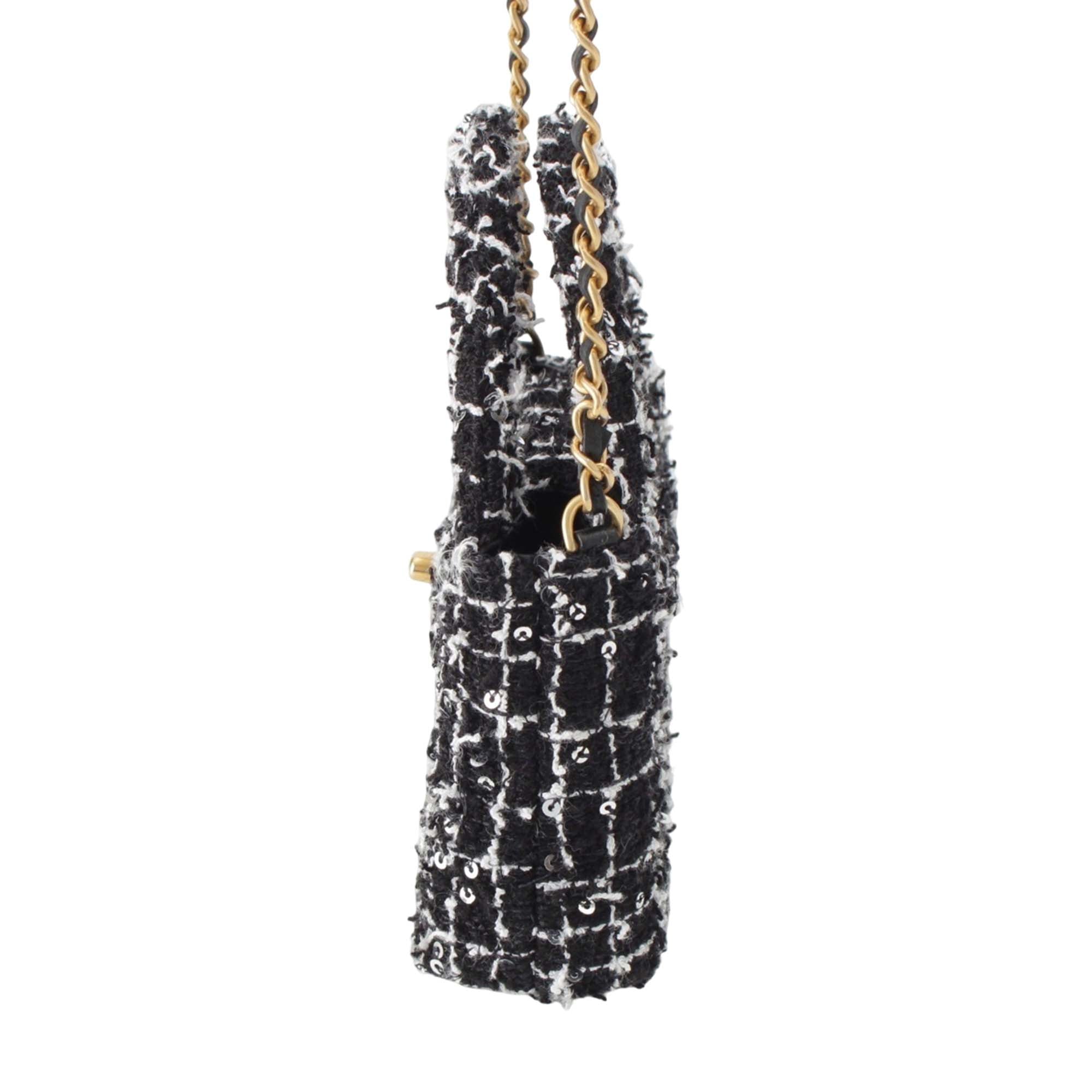 Chanel Nano Tweed Kelly Clutch on Chain - image 12