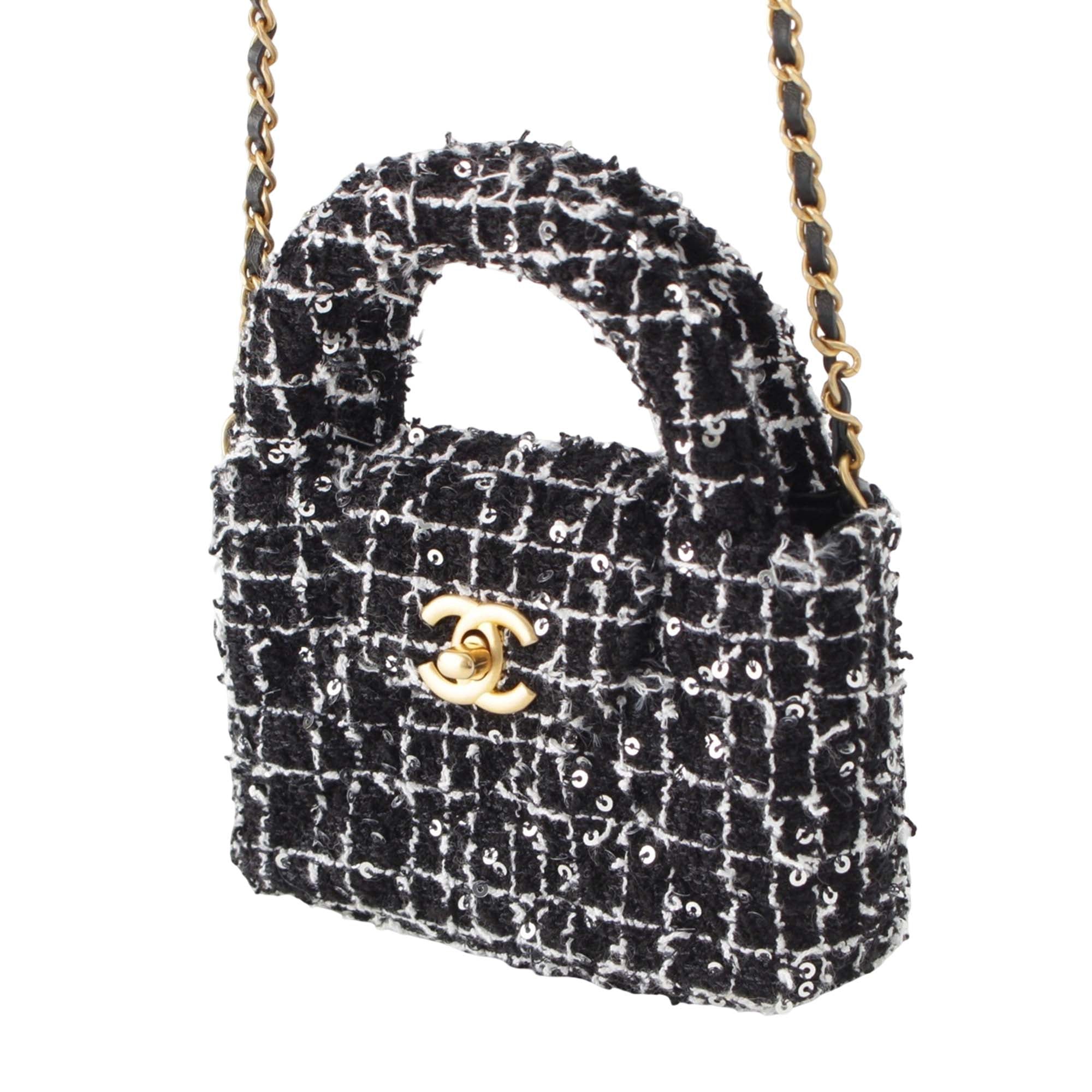 Chanel Nano Tweed Kelly Clutch on Chain - image 13