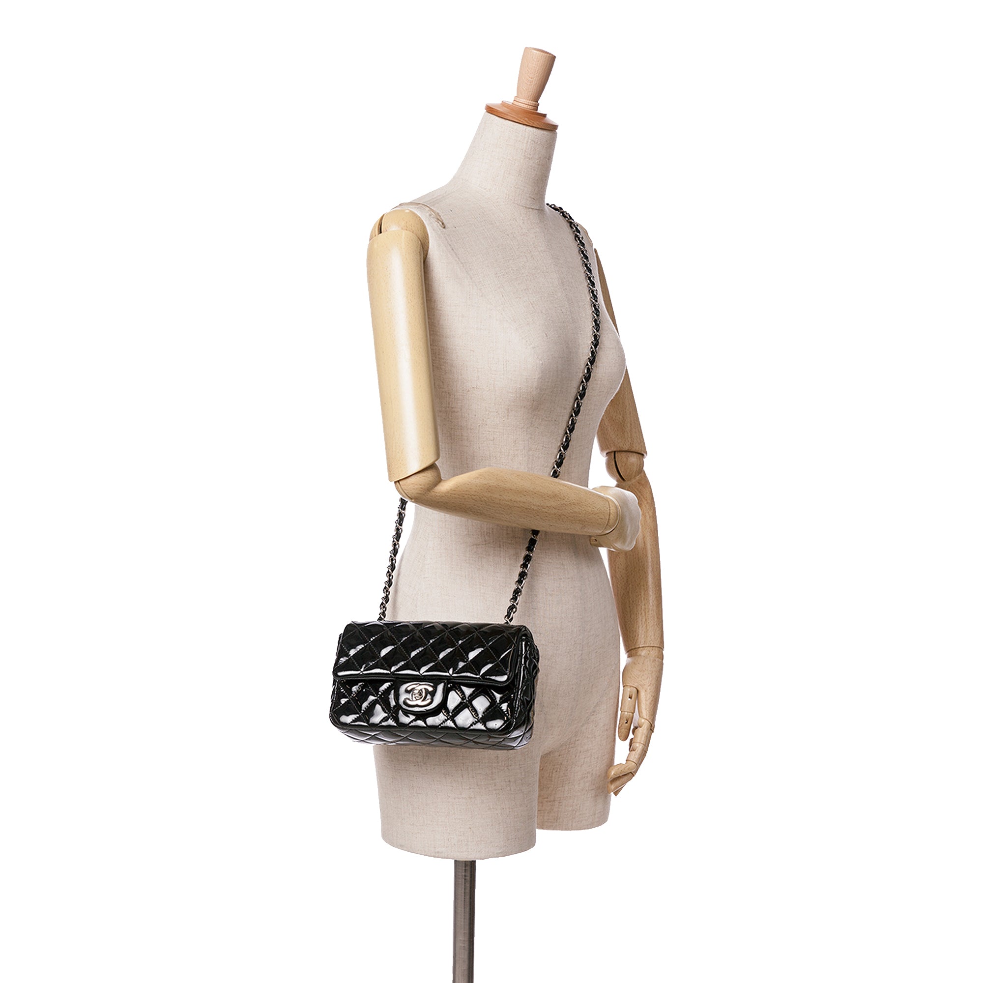 Chanel Mini Rectangular Classic Patent Single Flap - image 8