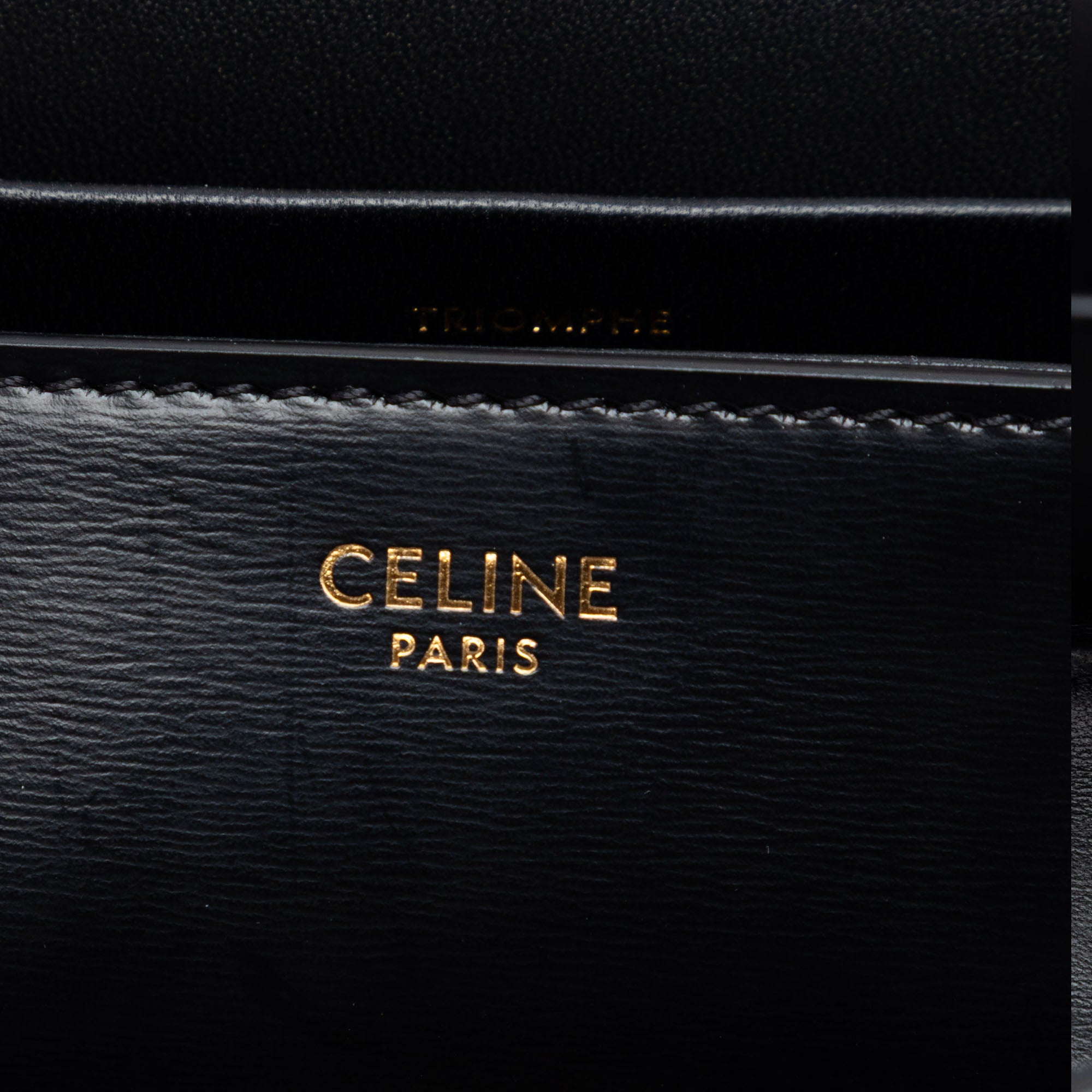 Celine Shiny Calfskin Triomphe Claude Shoulder Bag - image 5