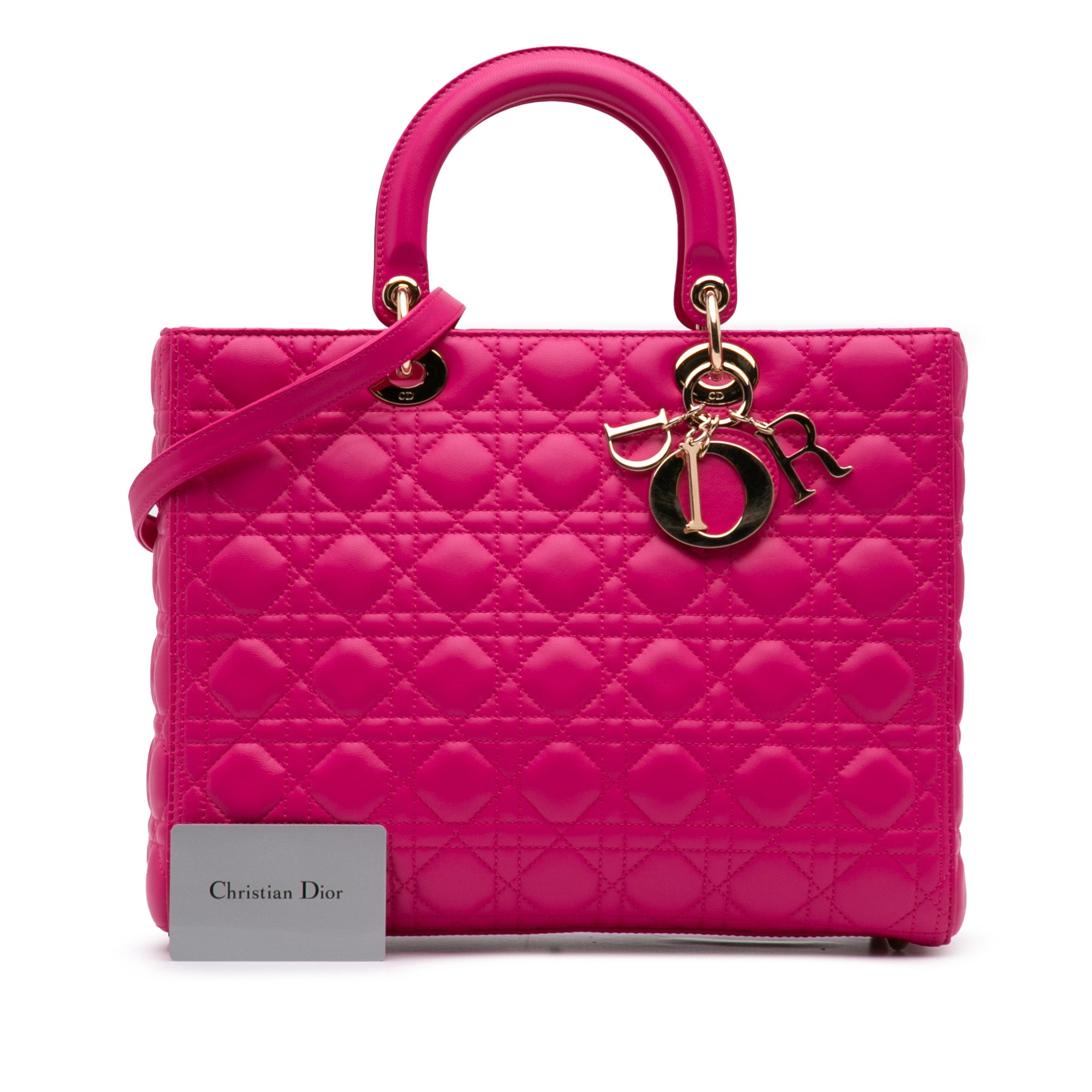 Dior Large Lambskin Cannage Lady Dior - image 10
