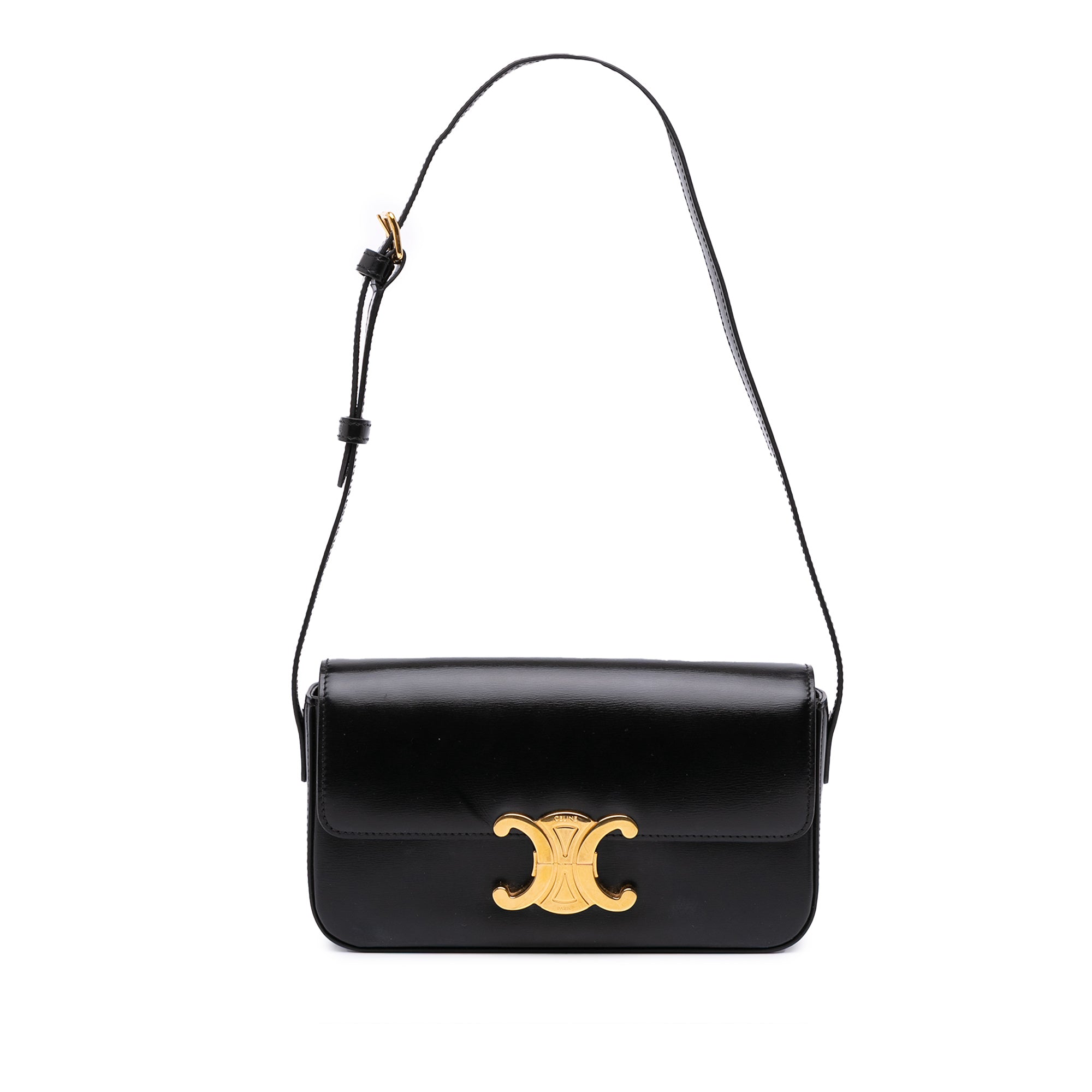 Celine Shiny Calfskin Claude Shoulder Bag - image 1