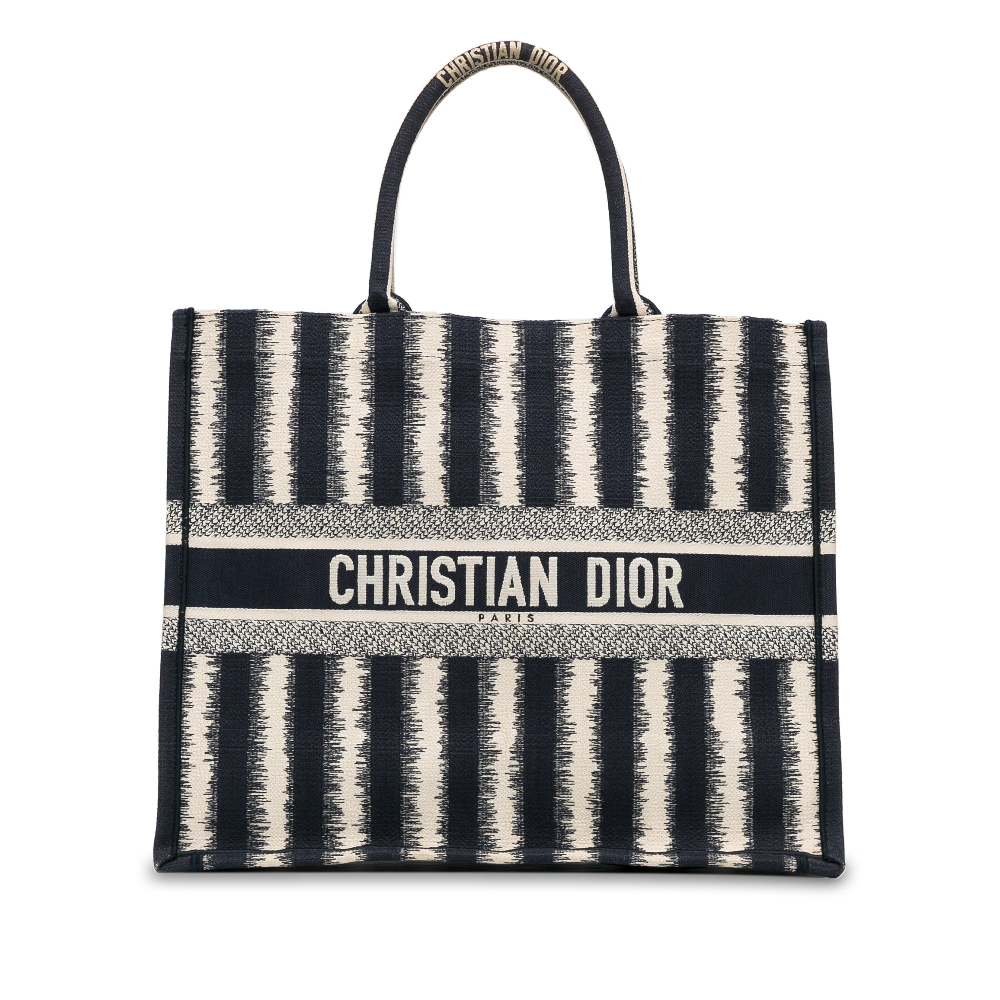 Dior Large Striped Book Tote - image 1
