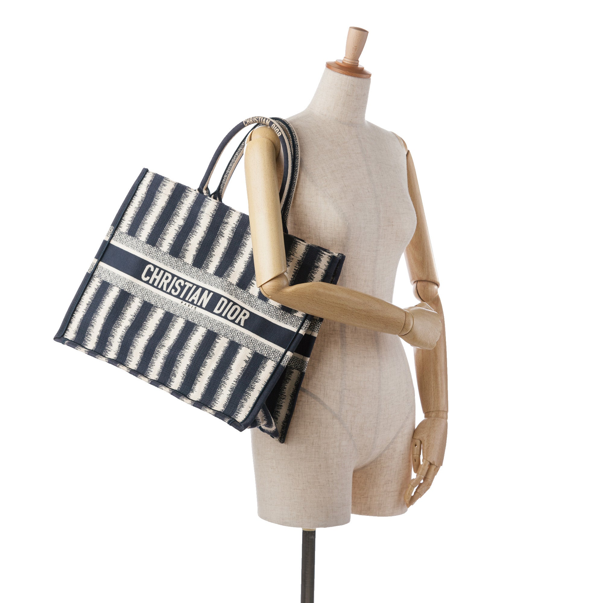 Dior Large Striped Book Tote - image 9