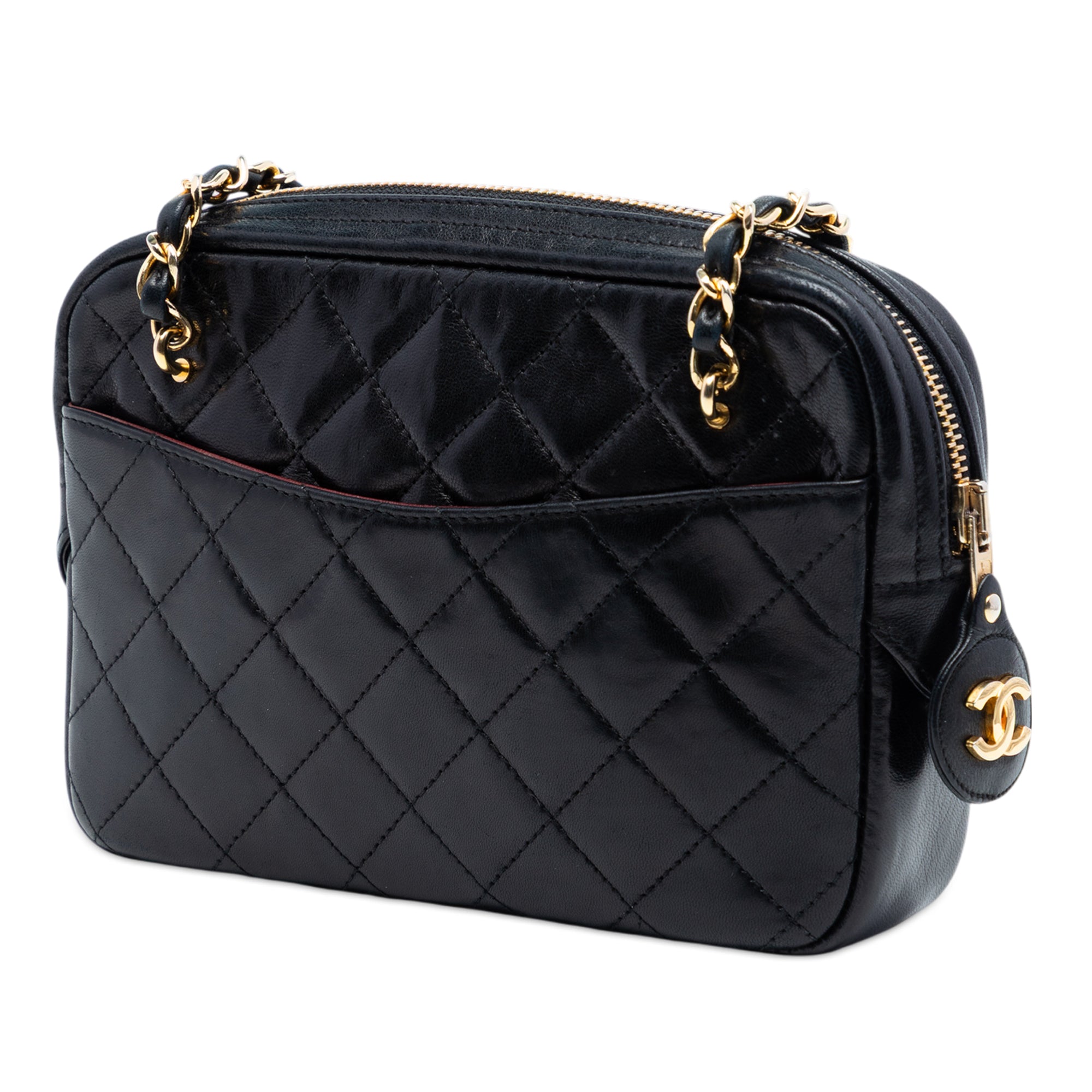 Chanel Mini CC Quilted Lambskin Pocket Chain Camera Bag - image 2