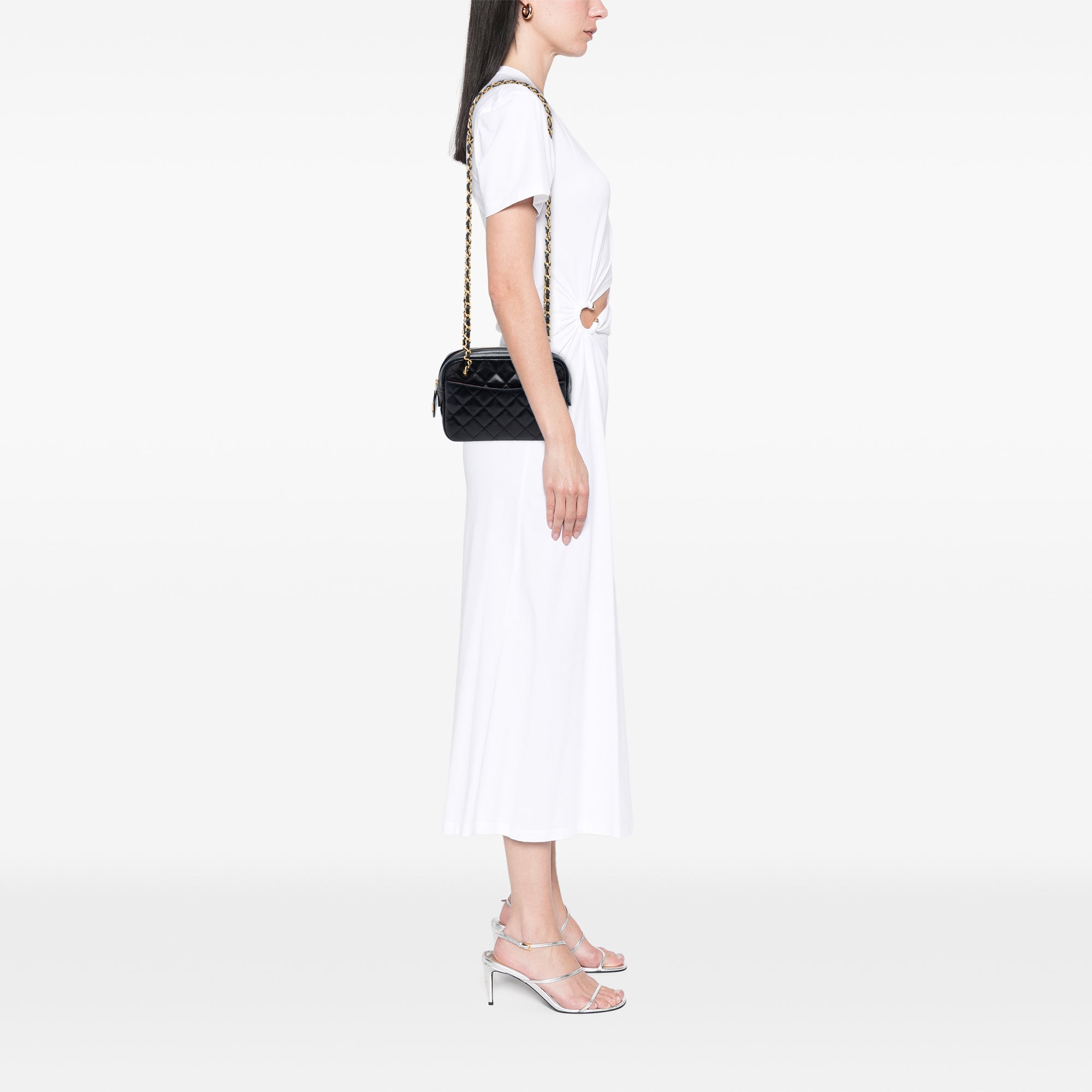 Chanel Mini CC Quilted Lambskin Pocket Chain Camera Bag - image 7