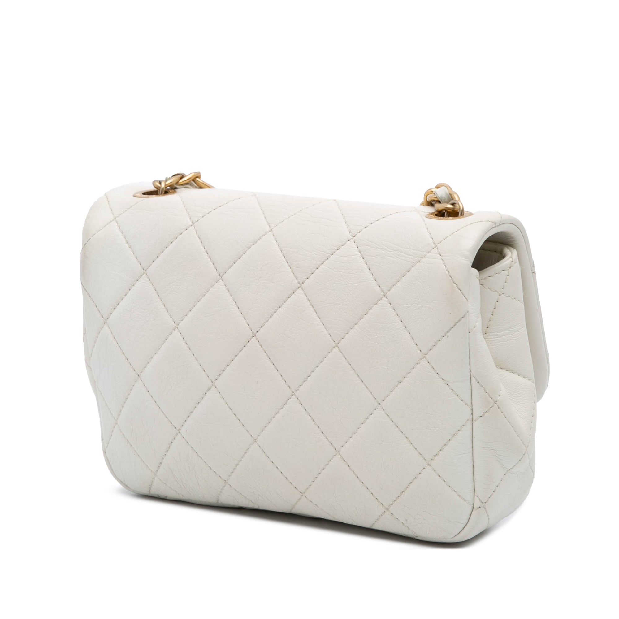 Chanel Mini Glazed Calfskin Pearl Side Flap - image 2