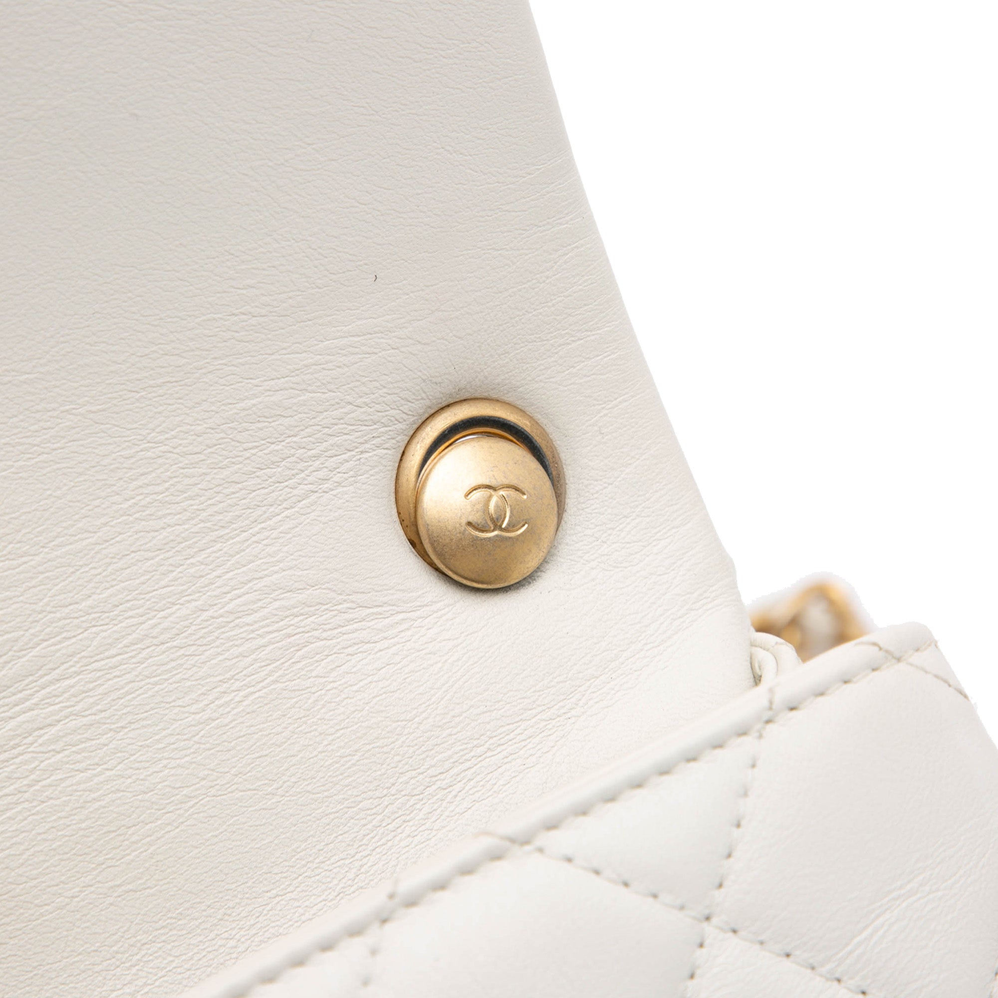 Chanel Mini Glazed Calfskin Pearl Side Flap - image 8