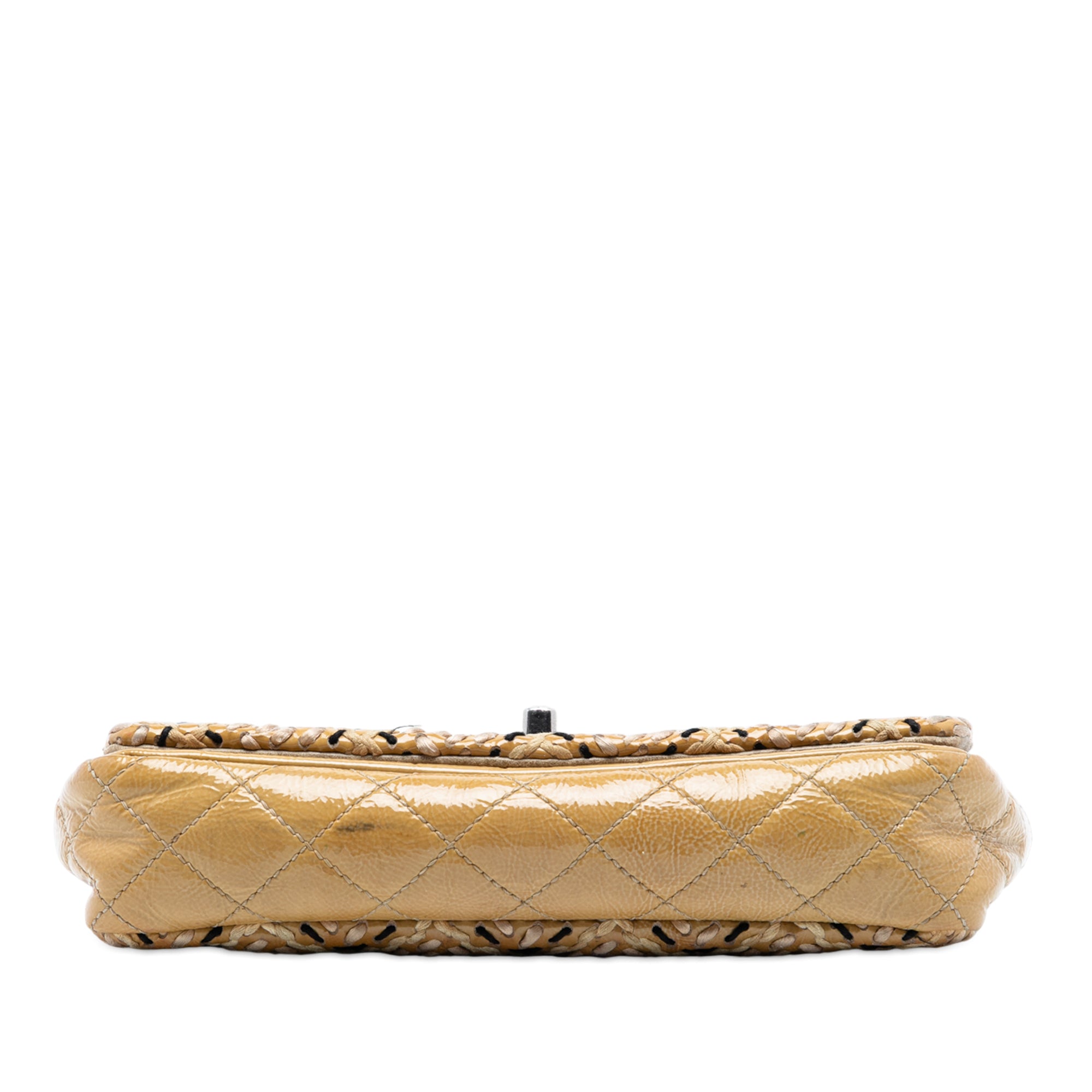 Chanel CC Patent Woven Stitch Full Flap - image 3