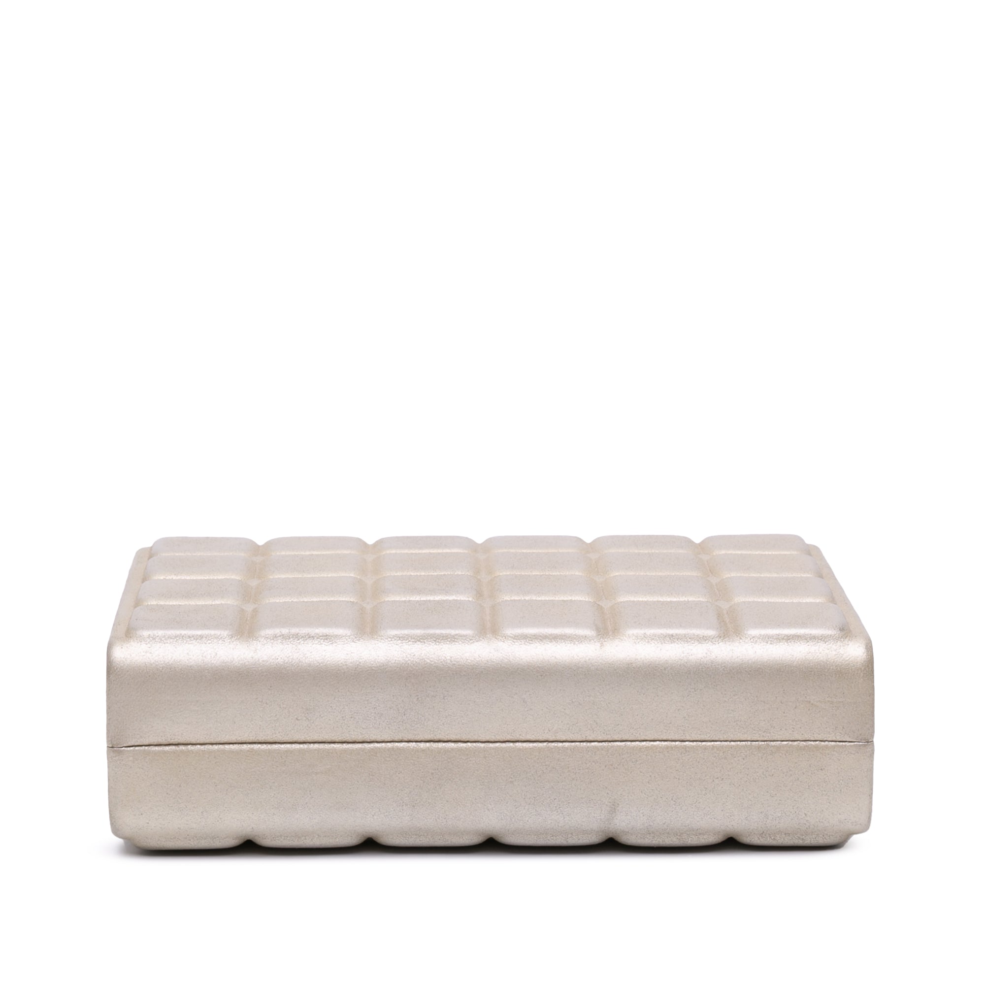 Chanel Chocolate Bar Metallic Lambskin Frame Clutch with Chain - image 3