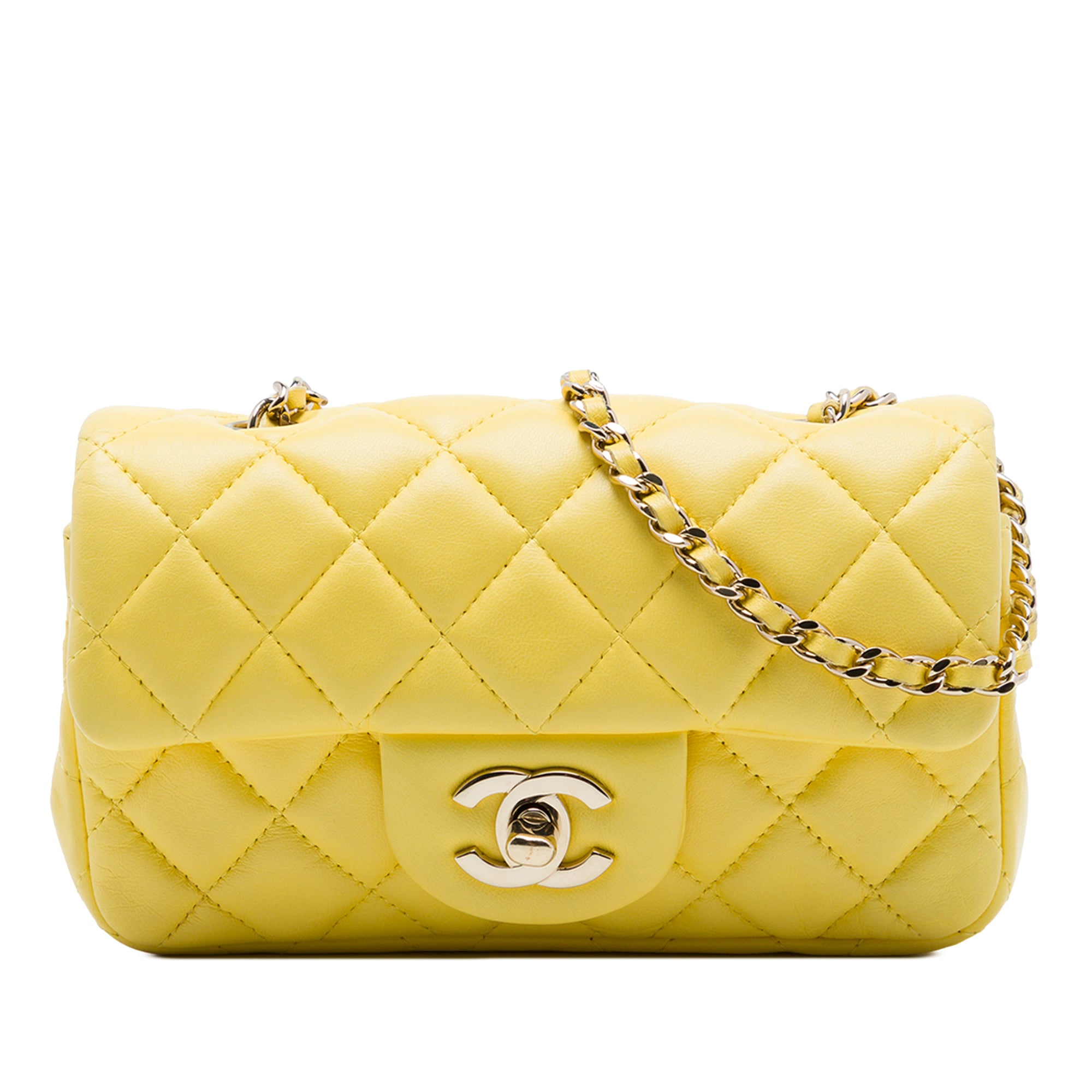 Chanel Extra Mini Rectangular Classic Lambskin Single Flap - image 1