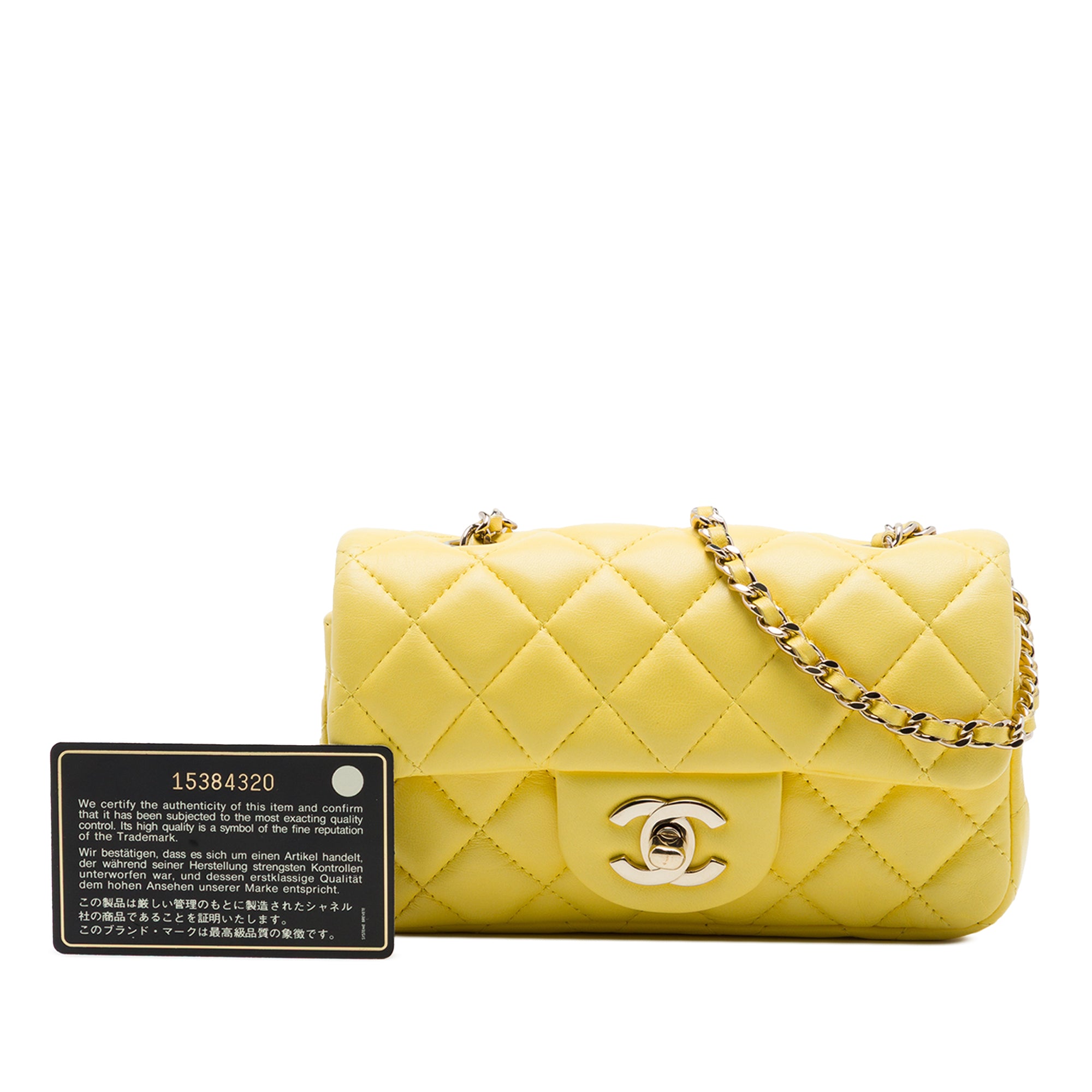 Chanel Extra Mini Rectangular Classic Lambskin Single Flap - image 7