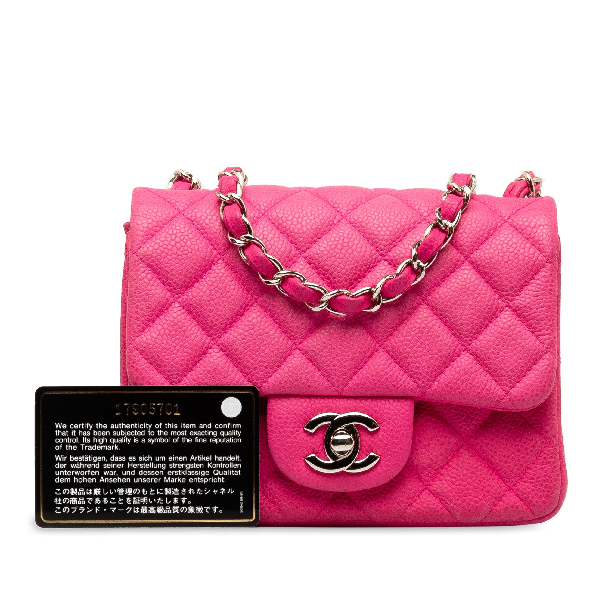 Chanel Mini Square Classic Caviar Single Flap - image 10
