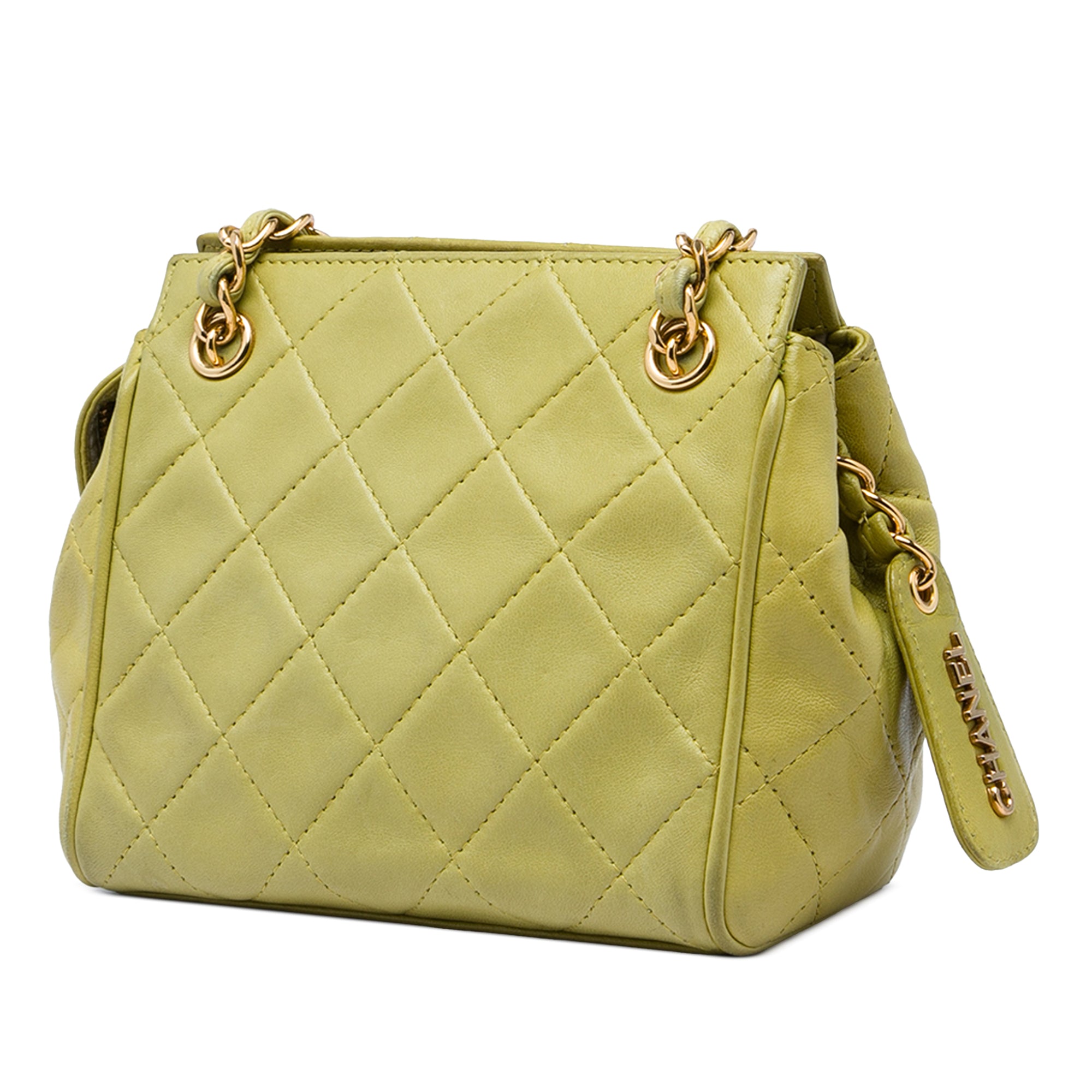 Chanel Mini Quilted Lambskin Chain Tote - image 2