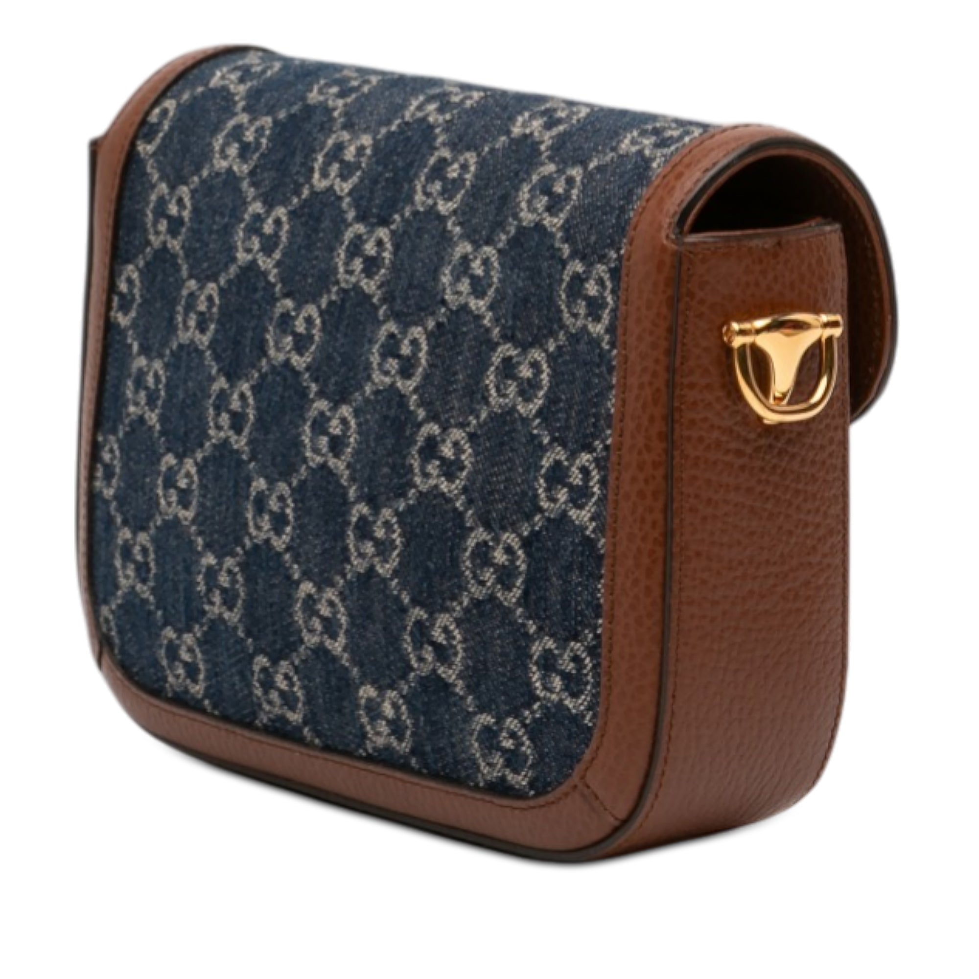 Gucci Small GG Denim Web Horsebit 1955 Crossbody - image 2