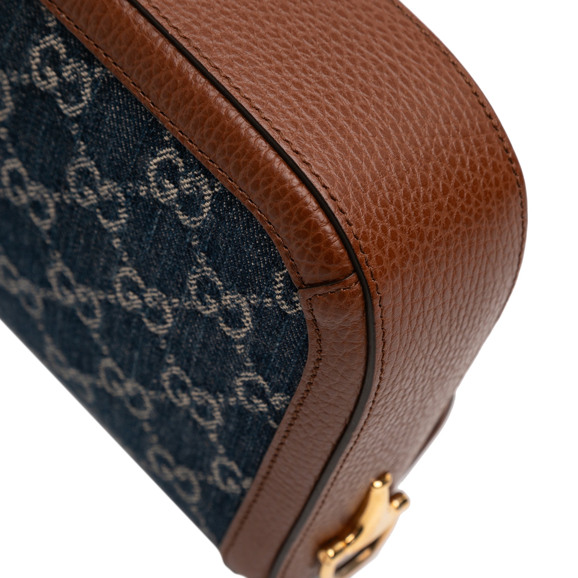 Gucci Small GG Denim Web Horsebit 1955 Crossbody - image 7
