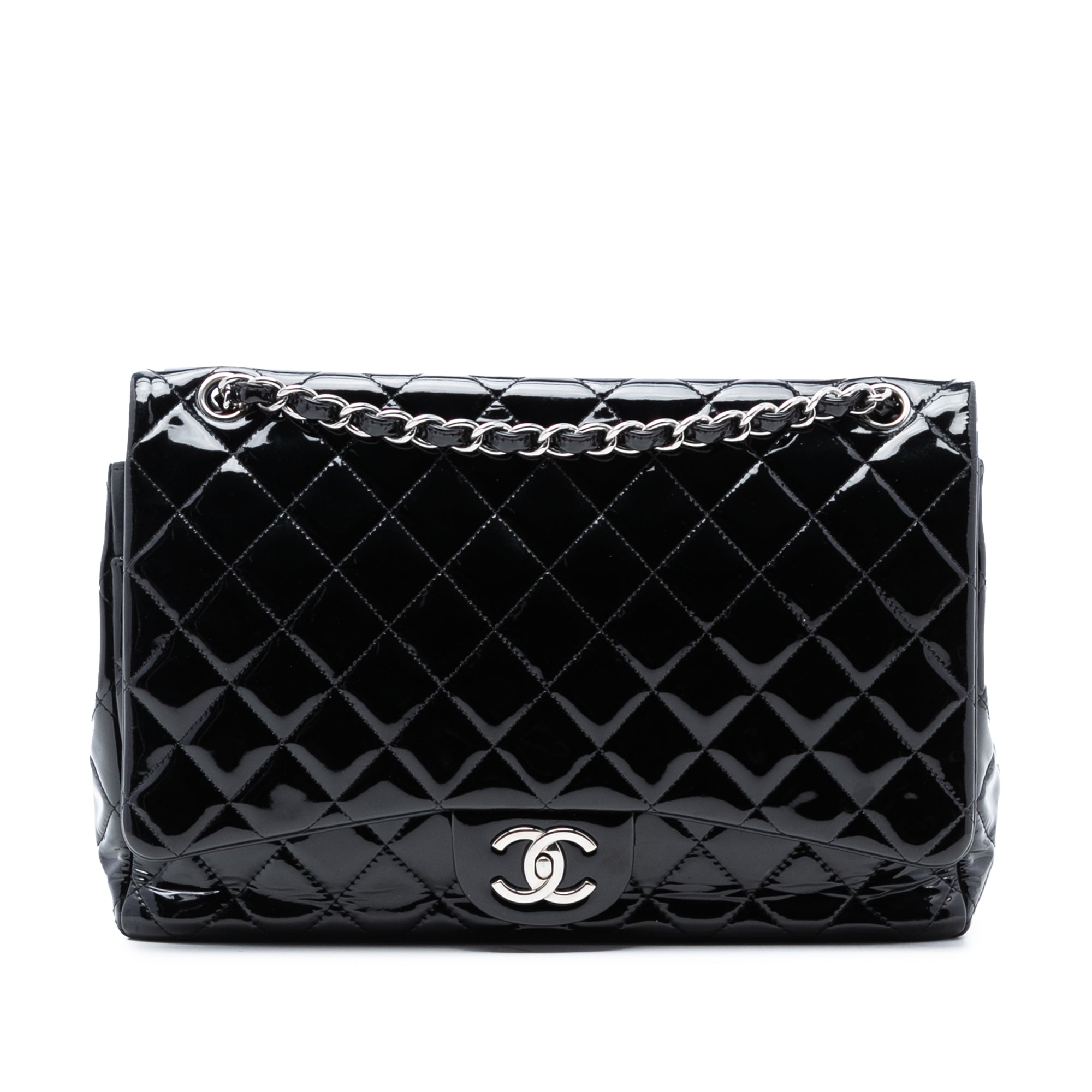 Chanel Maxi Classic Patent Double Flap - image 1