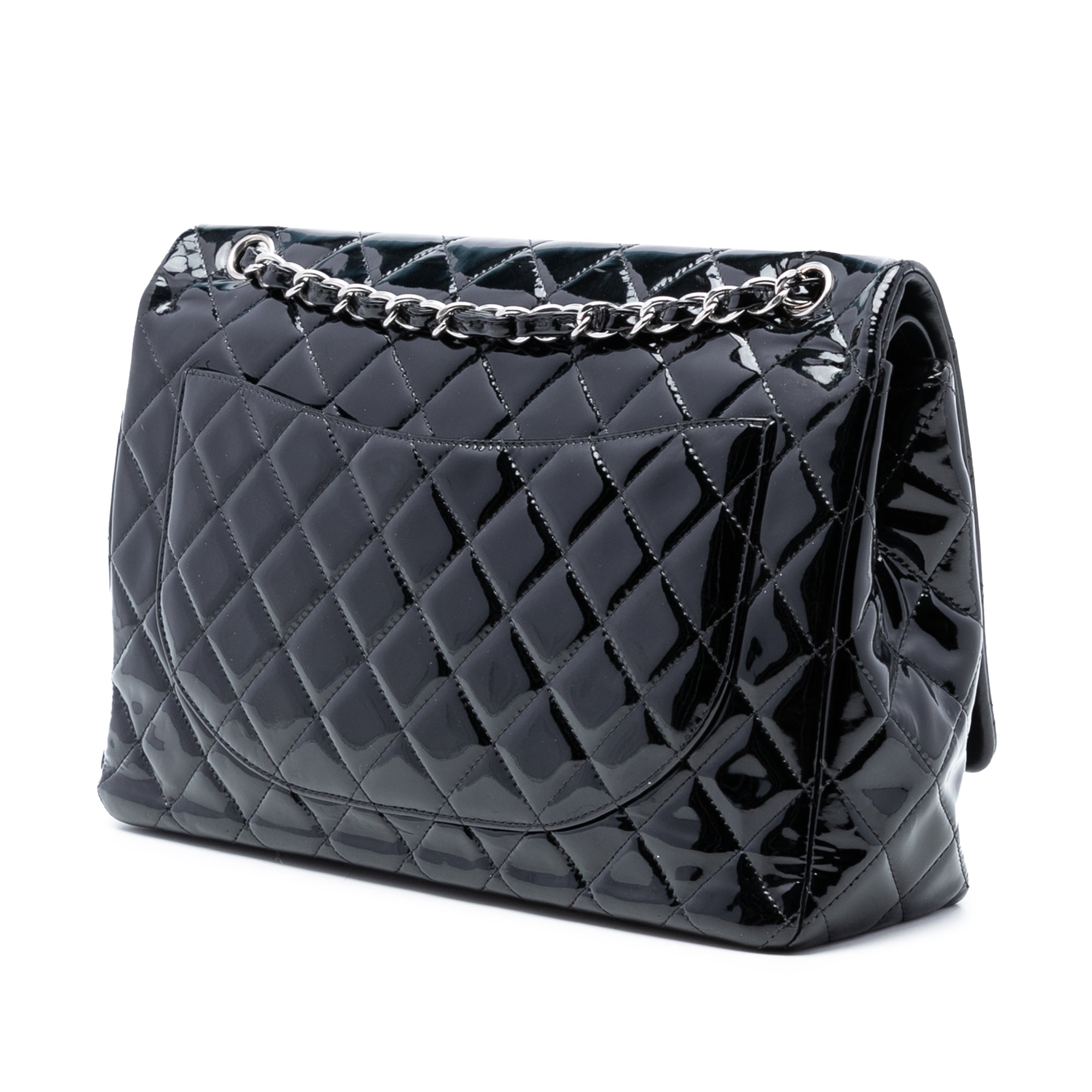 Chanel Maxi Classic Patent Double Flap - image 2