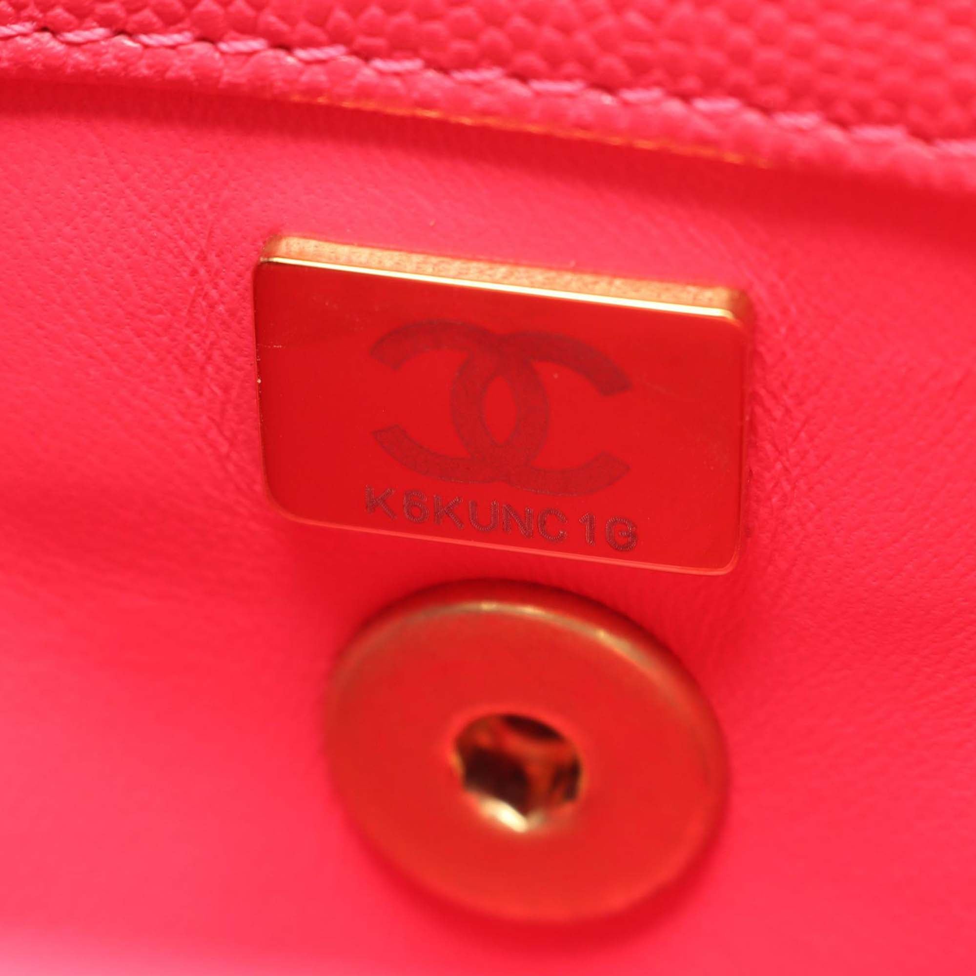 Chanel Mini Quilted Caviar Coco Chain Top Handle Bag - image 5